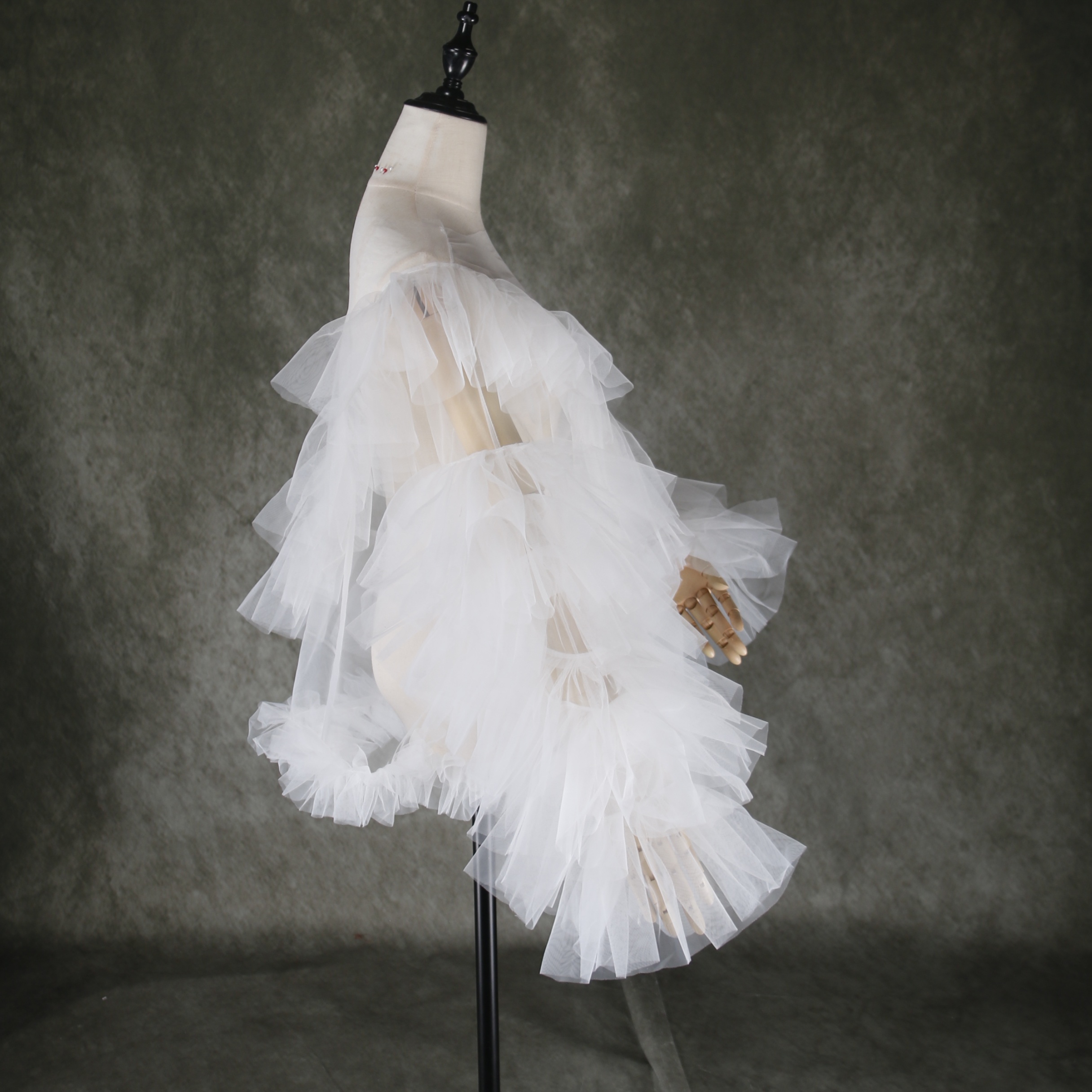 抜群のおしゃれ見え トップス ロングスリーブ ソフトチュール デザイン感 ウェディングドレス 前撮り