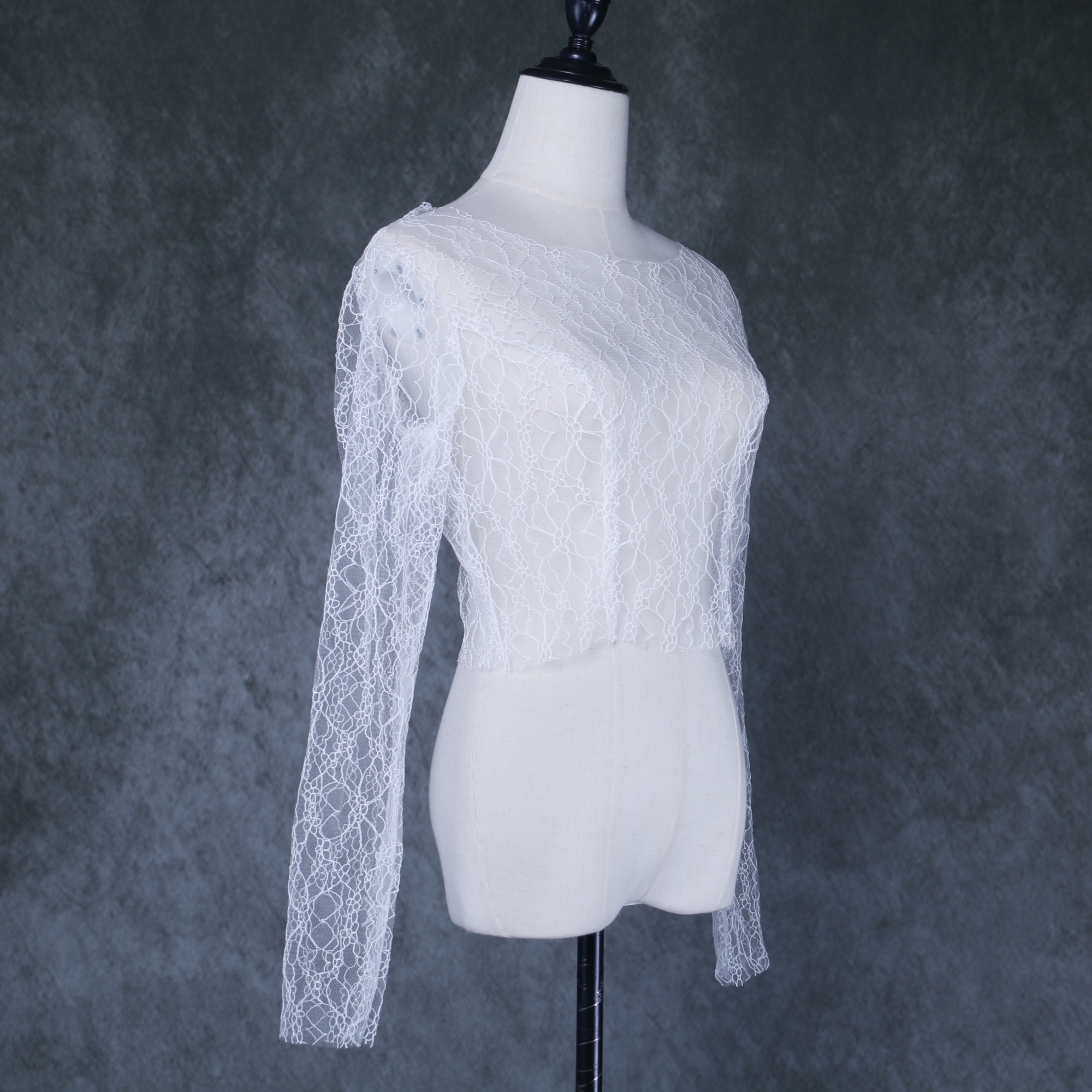 トップス エレガントレース ボレロ ロングスリーブ 花嫁/ウェディングドレス