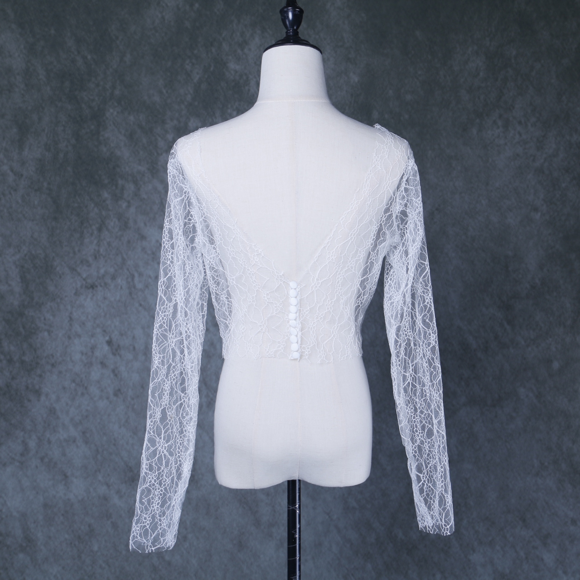 トップス エレガントレース ボレロ ロングスリーブ 花嫁/ウェディングドレス