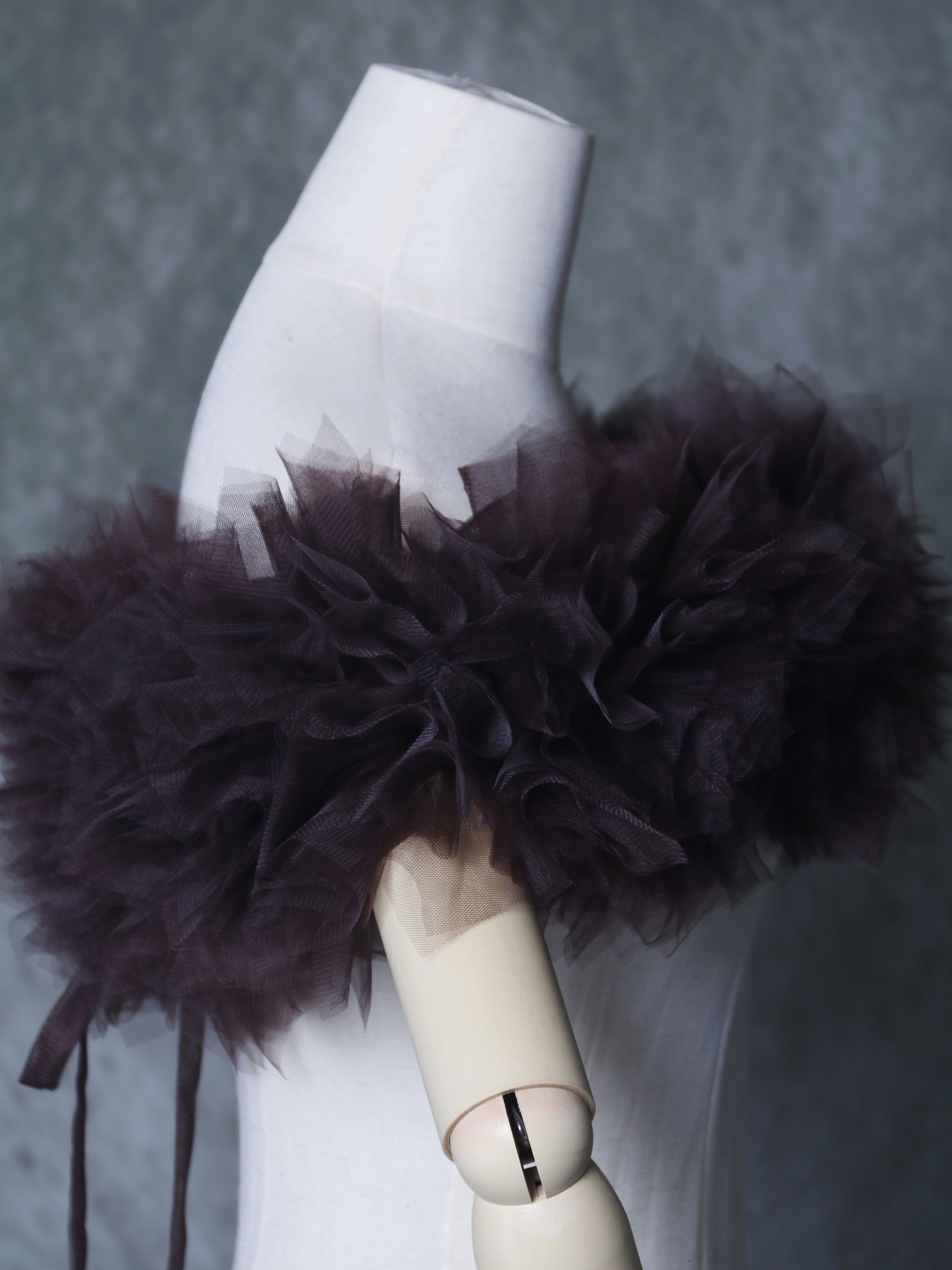 人気上昇！オフショルダー コーヒーの色 ソフトチュール 可愛い 前撮り