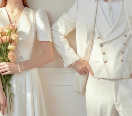 ウェディングドレス Vネック 短袖 優雅なシルエット クラシカル 結婚式/披露宴