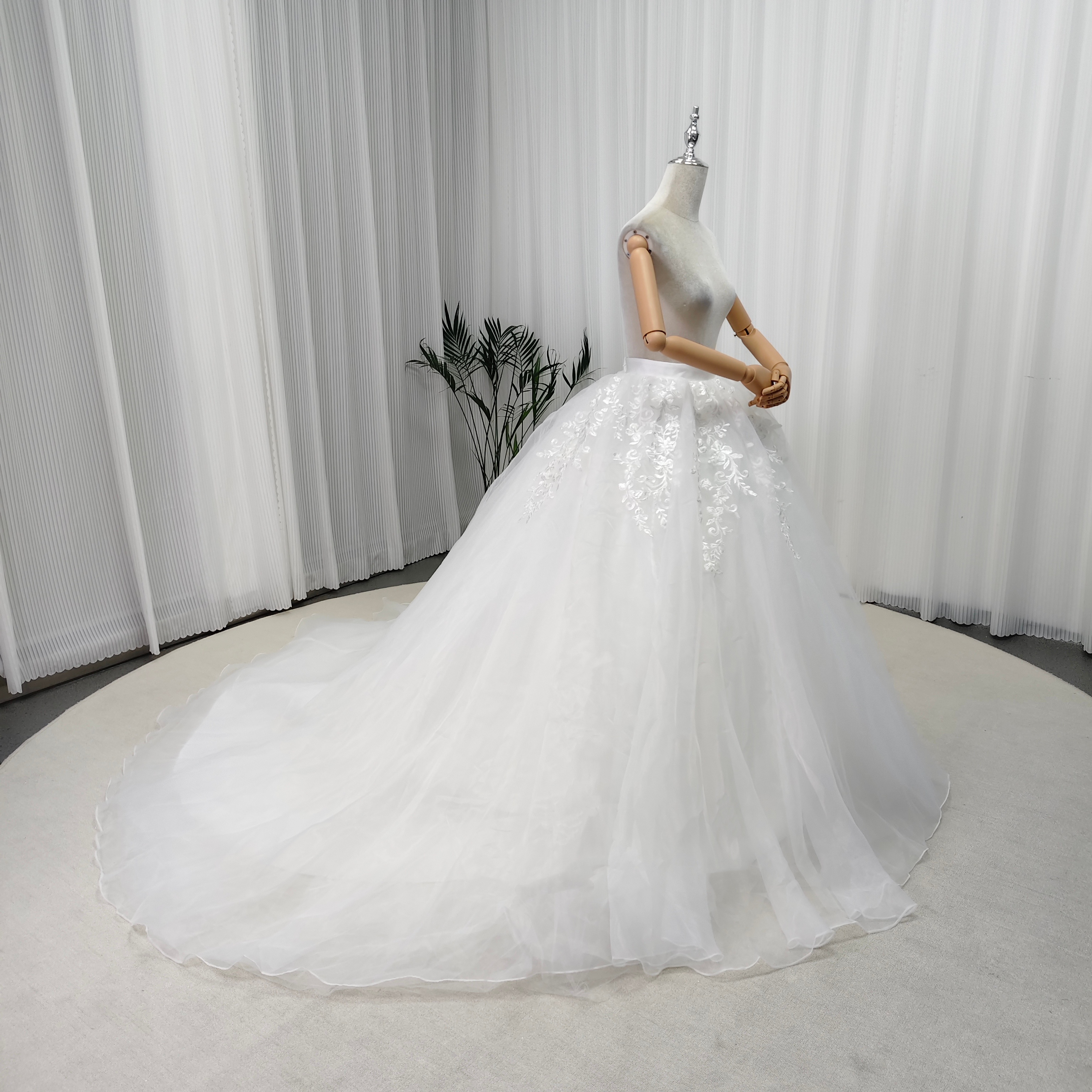 オーバースカート フレアスカート オフホワイト エレガントレース ファスナー 結婚式 前撮り