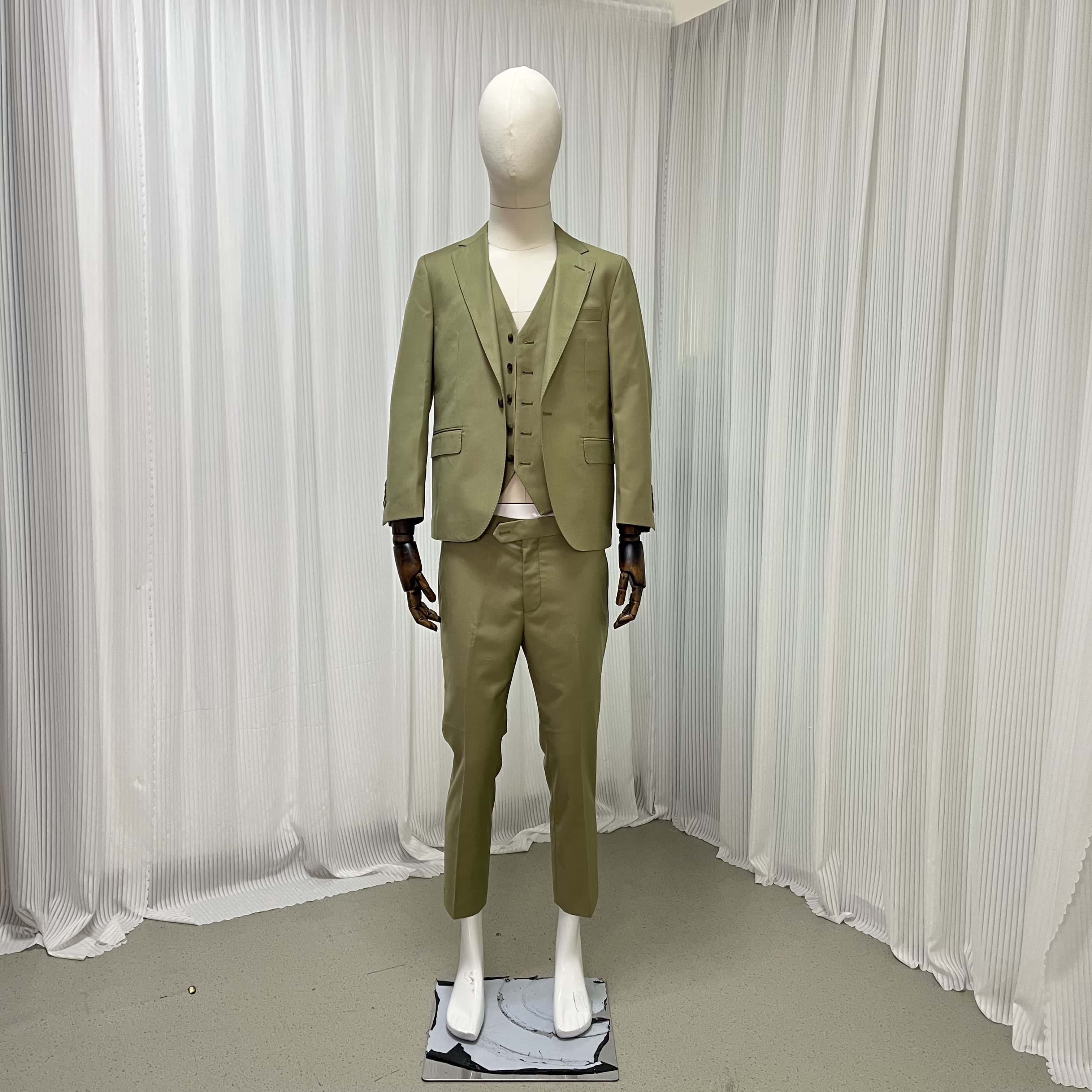 高品質！タキシード３点セット ジャケット＆パンツ　ベスト　ズボン　オーダーメイド お色直し