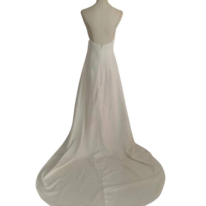 実例写真！2ways トップス+キャミソール 可愛い 前撮り ソフトチュール クレープ生地 ふわふわ 披露宴 前撮り