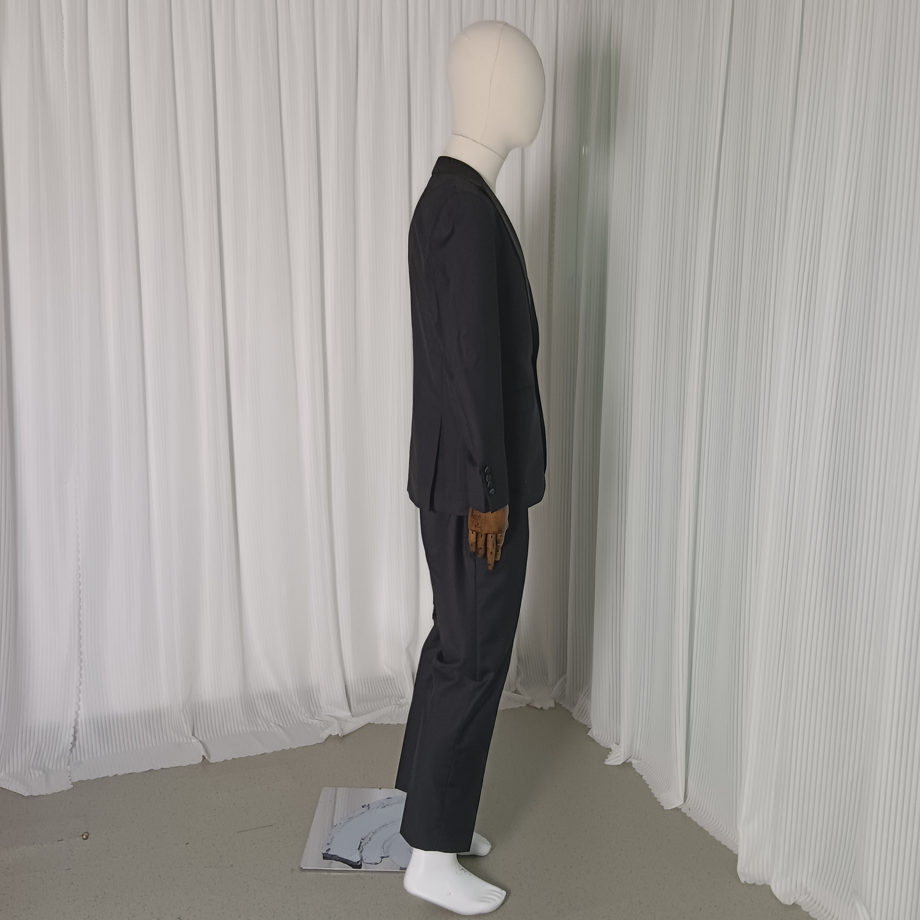 高品質！スーツ ブラック ジャケット、パンツの2点セット 新郎衣装