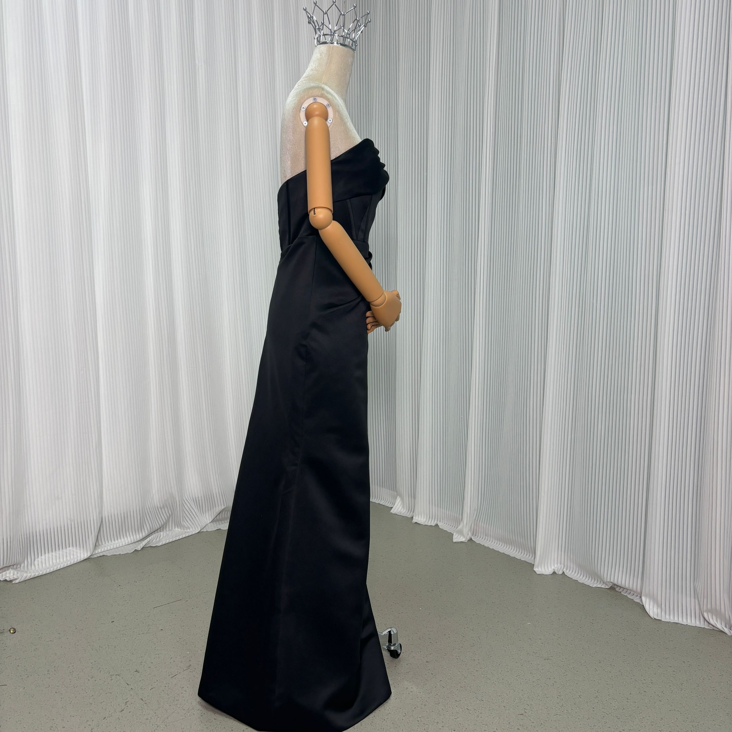   パーティードレス ブラック マーメイドライン ビスチェタイプ スリット ロング 前撮り 二次会