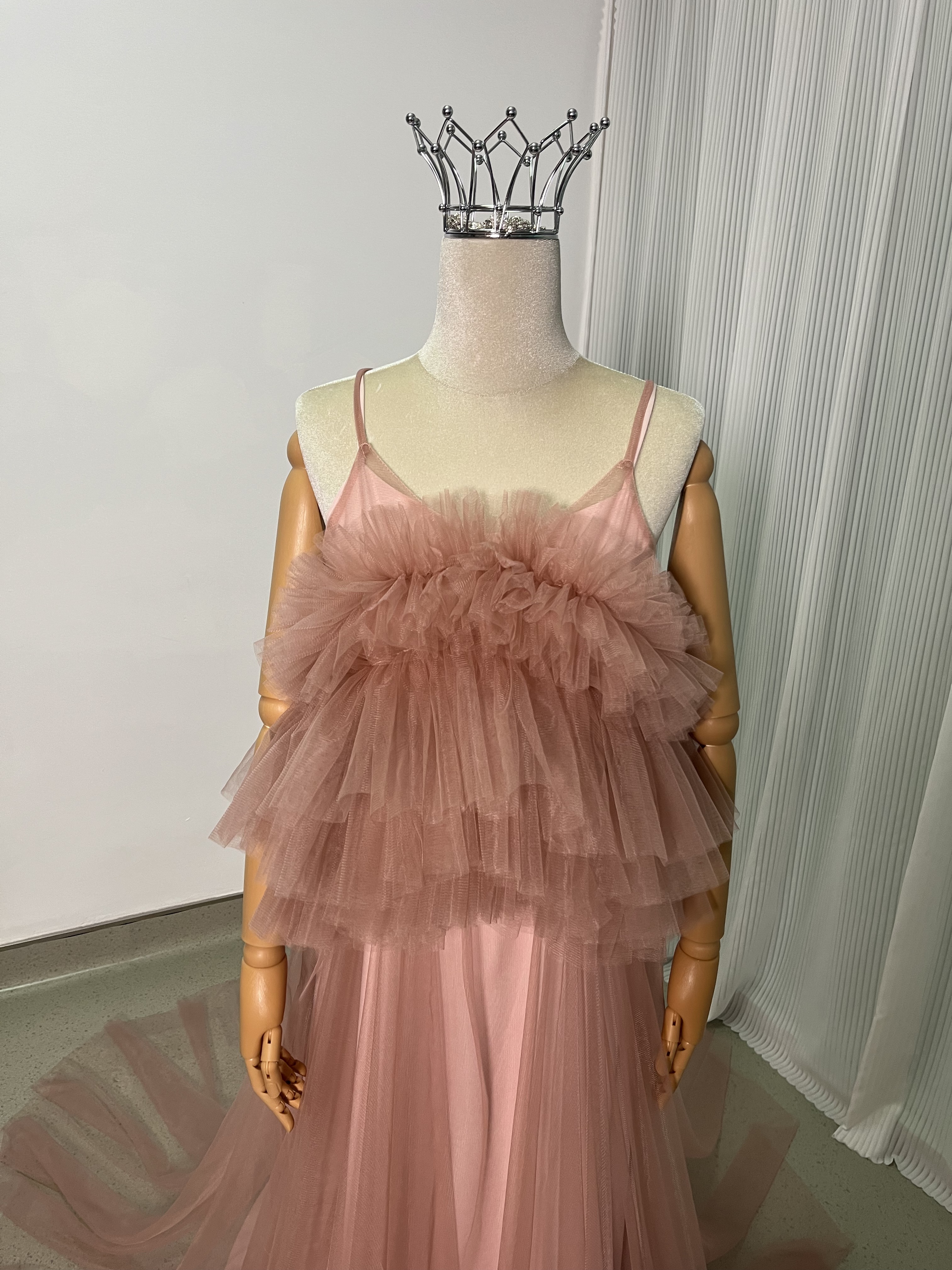 2ways パーティードレス ピンク キャミソール デザイン感 前撮り 妊婦 2次会