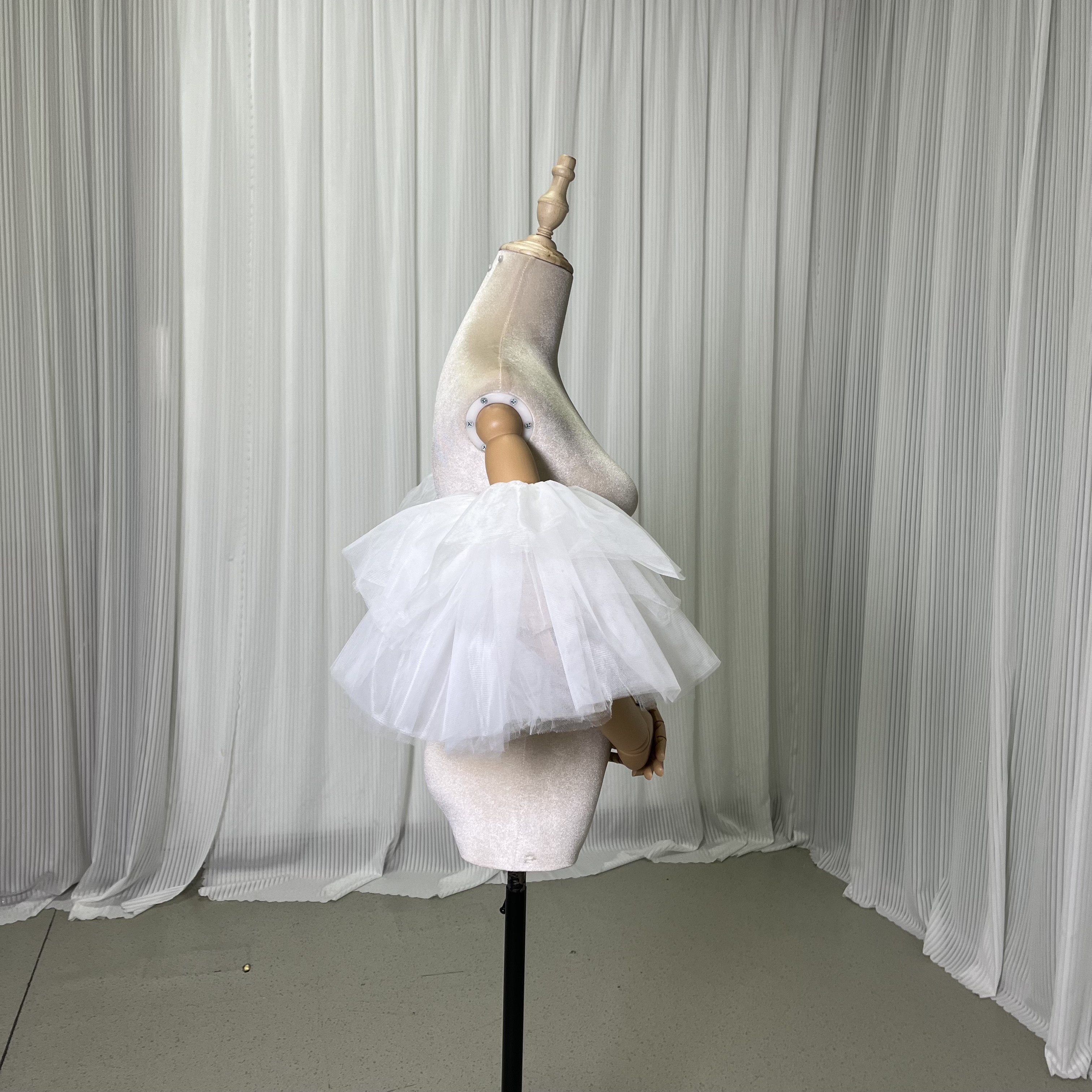 ソフトチュール ふわふわ袖 ストレッチ 取り外し袖 エレガント 前撮り