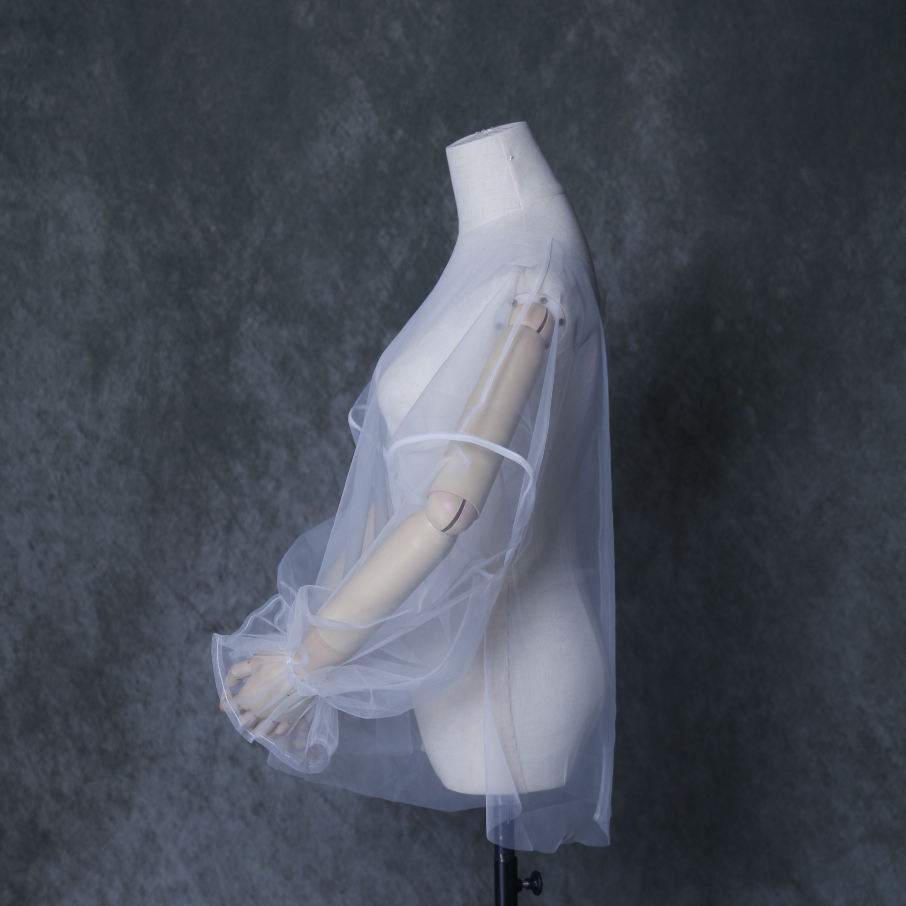 ウェディングドレス専用 ボレロ シースルーボレロ ドロップショルダー パーティー/2次会/花嫁