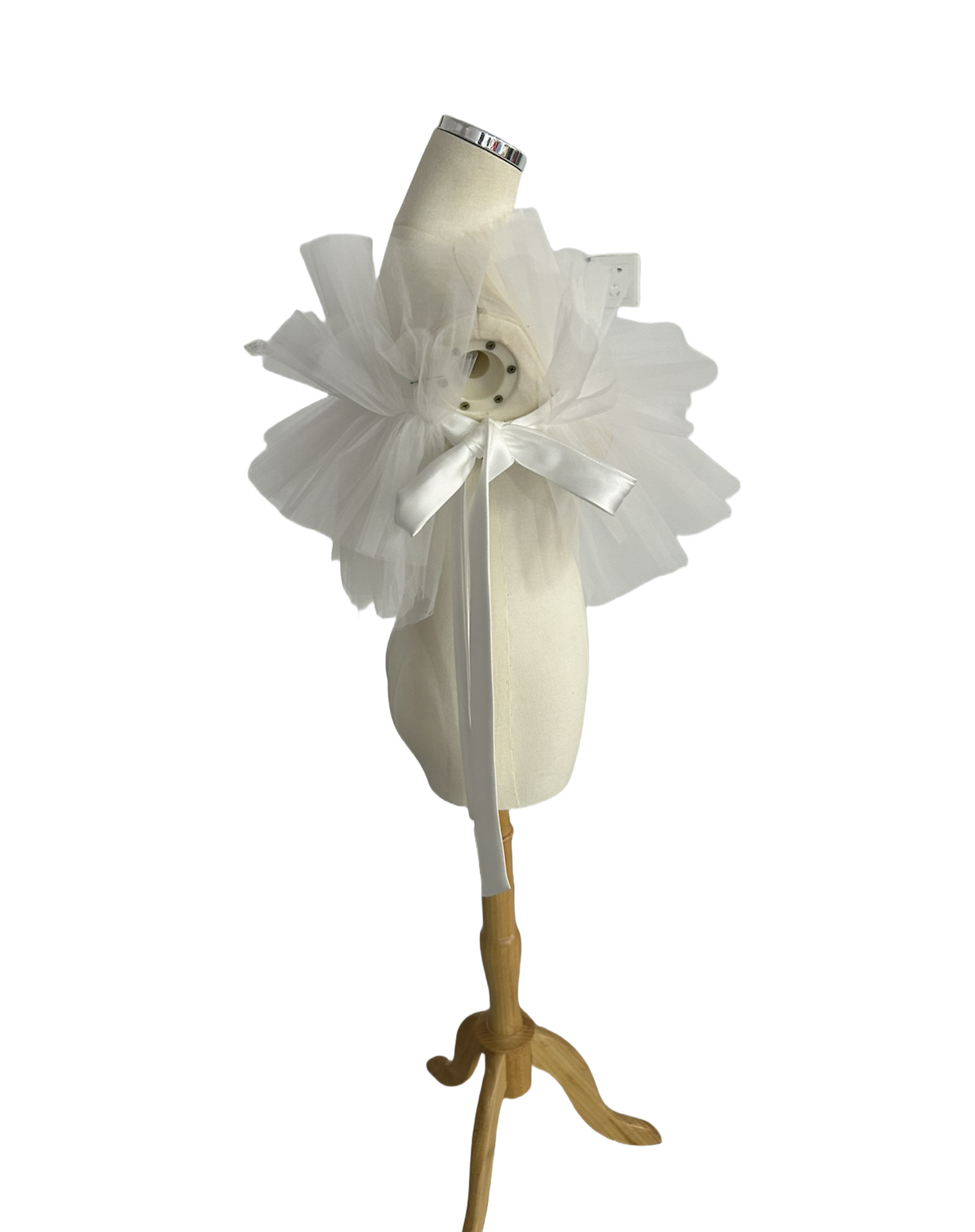 フランス風 オフショルダー ストレッチ オフホワイト リボン 可愛い ウェディングドレス/前撮り