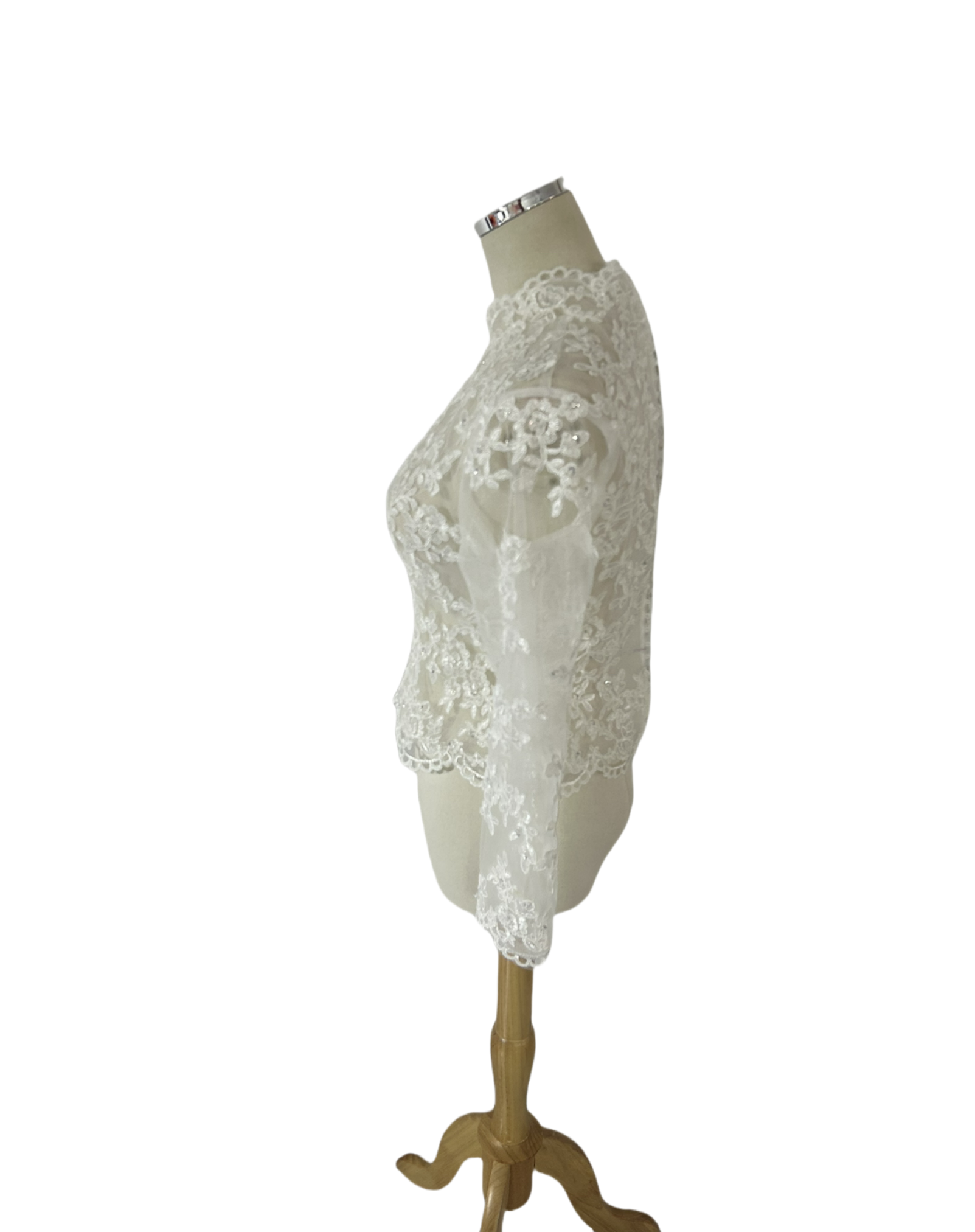 マーメイドライン サテン ボートネック パープル 背中見せ 繊細レース  