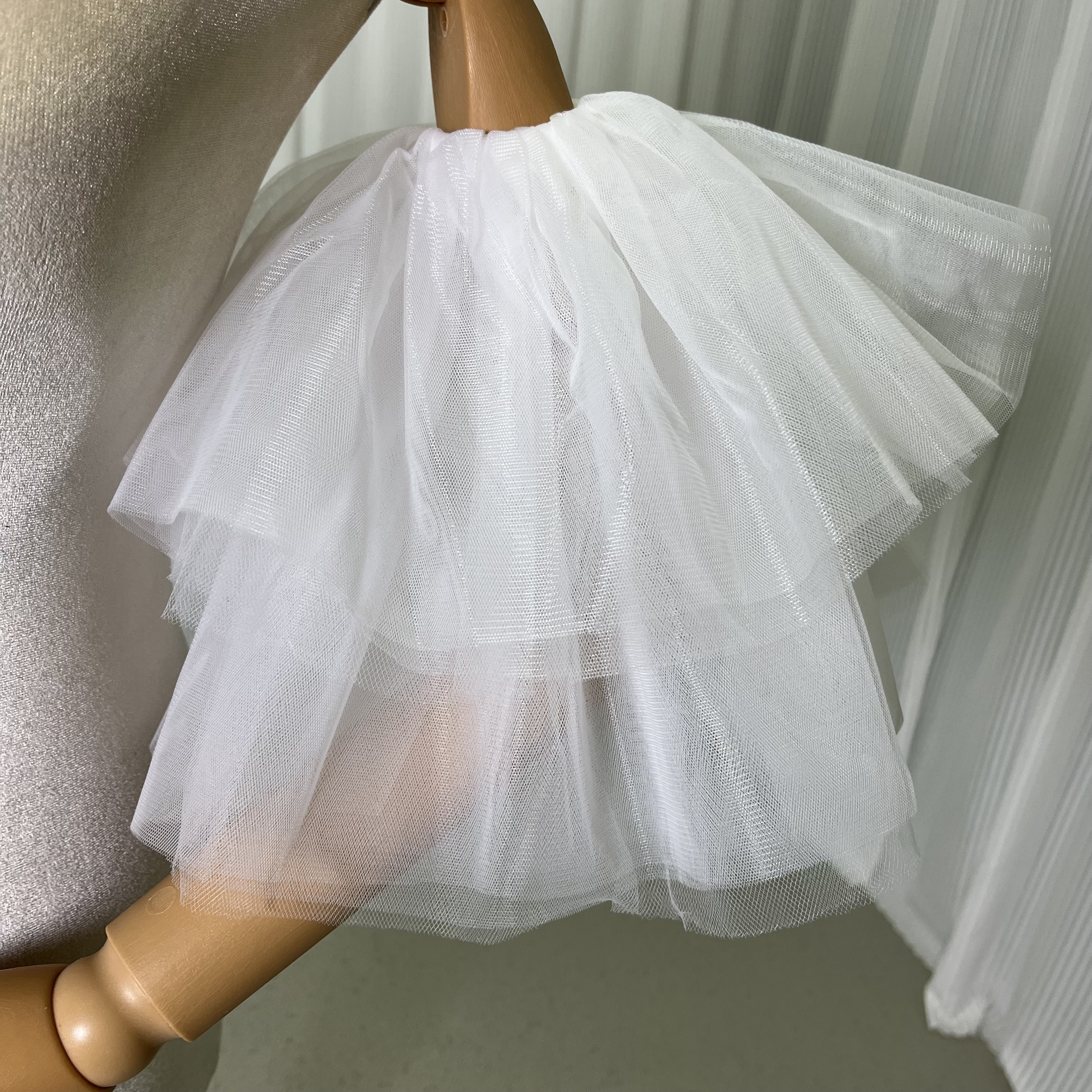 ソフトチュール ふわふわ袖 ストレッチ 取り外し袖 エレガント 前撮り