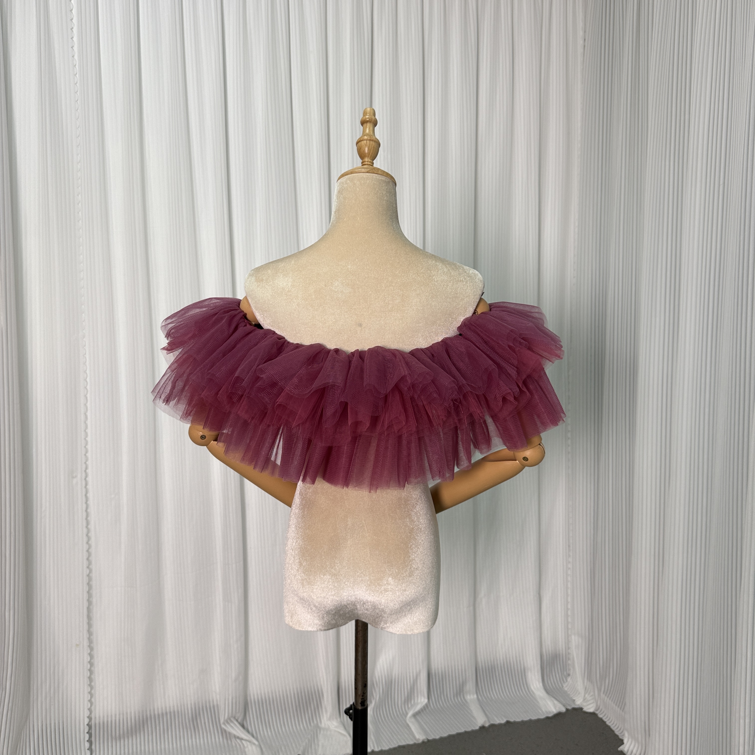 ピンクソフィア 取り外しオフショルダー ストレッチ ソフトチュール 花嫁