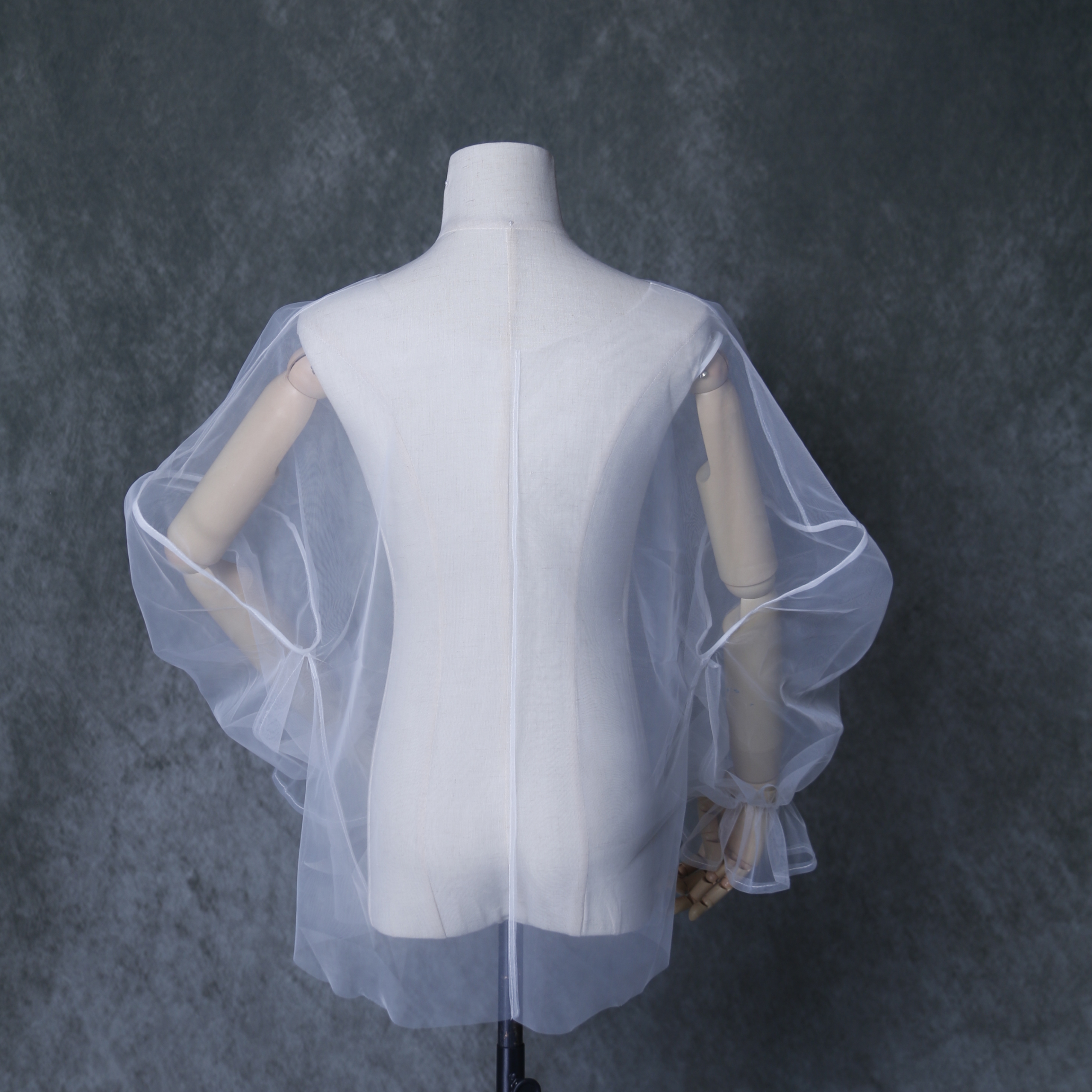 ウェディングドレス専用 ボレロ シースルーボレロ ドロップショルダー パーティー/2次会/花嫁