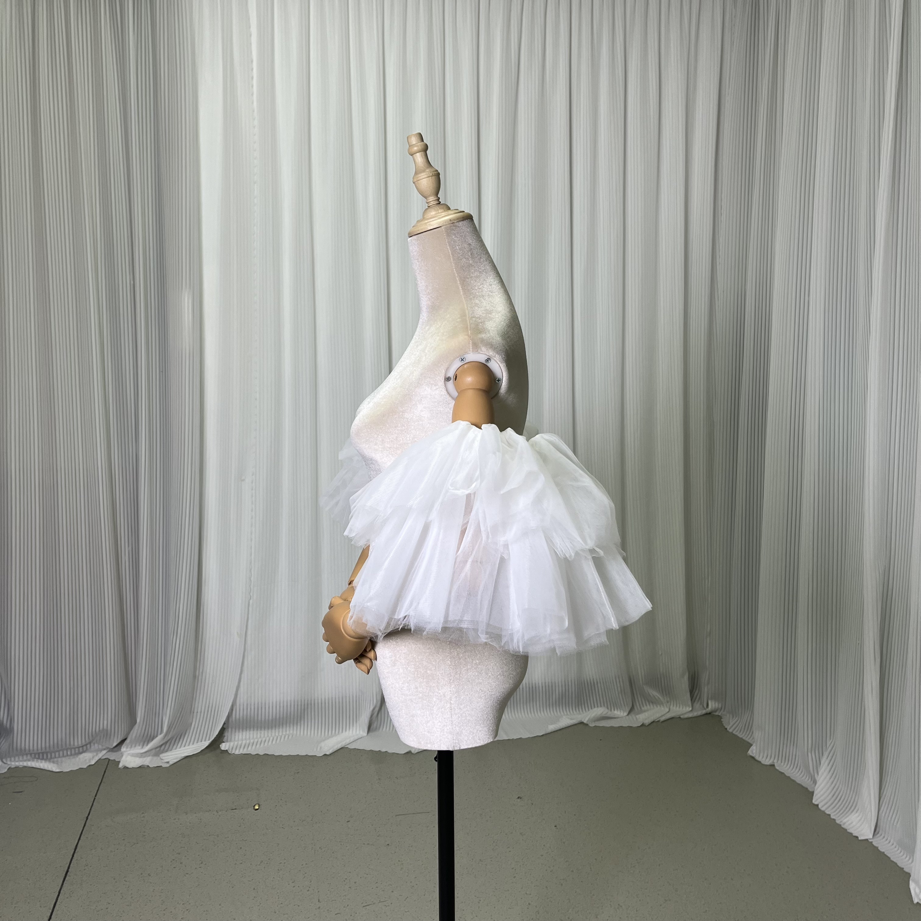 ソフトチュール ふわふわ袖 ストレッチ 取り外し袖 エレガント 前撮り