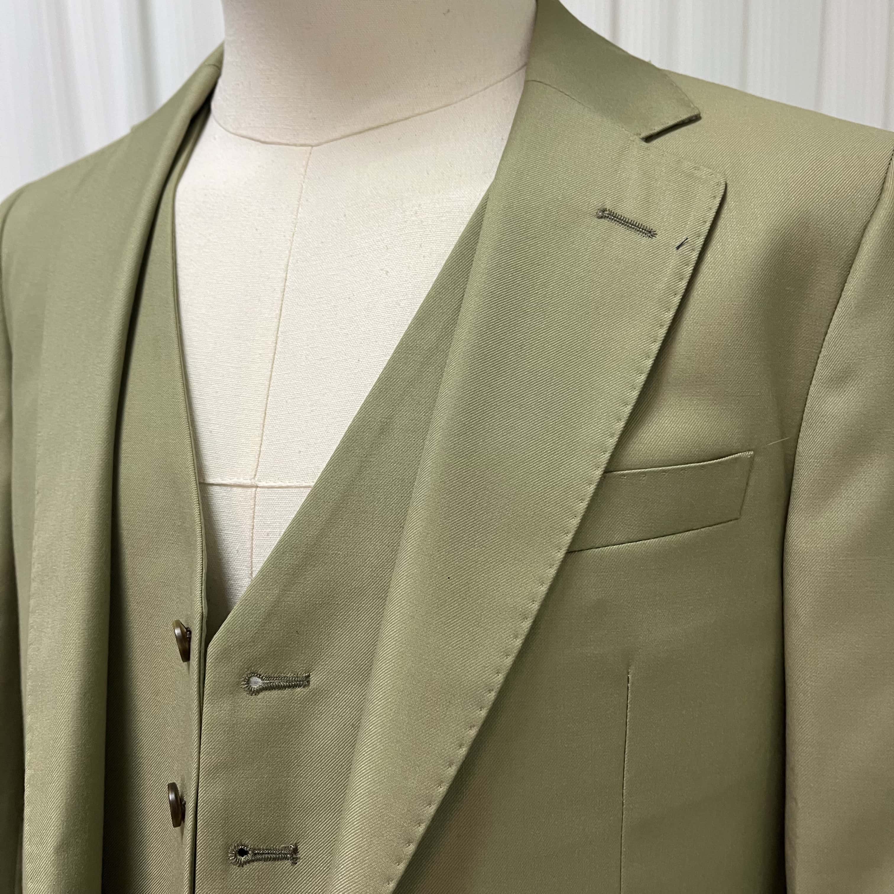 高品質！タキシード３点セット ジャケット＆パンツ　ベスト　ズボン　オーダーメイド お色直し