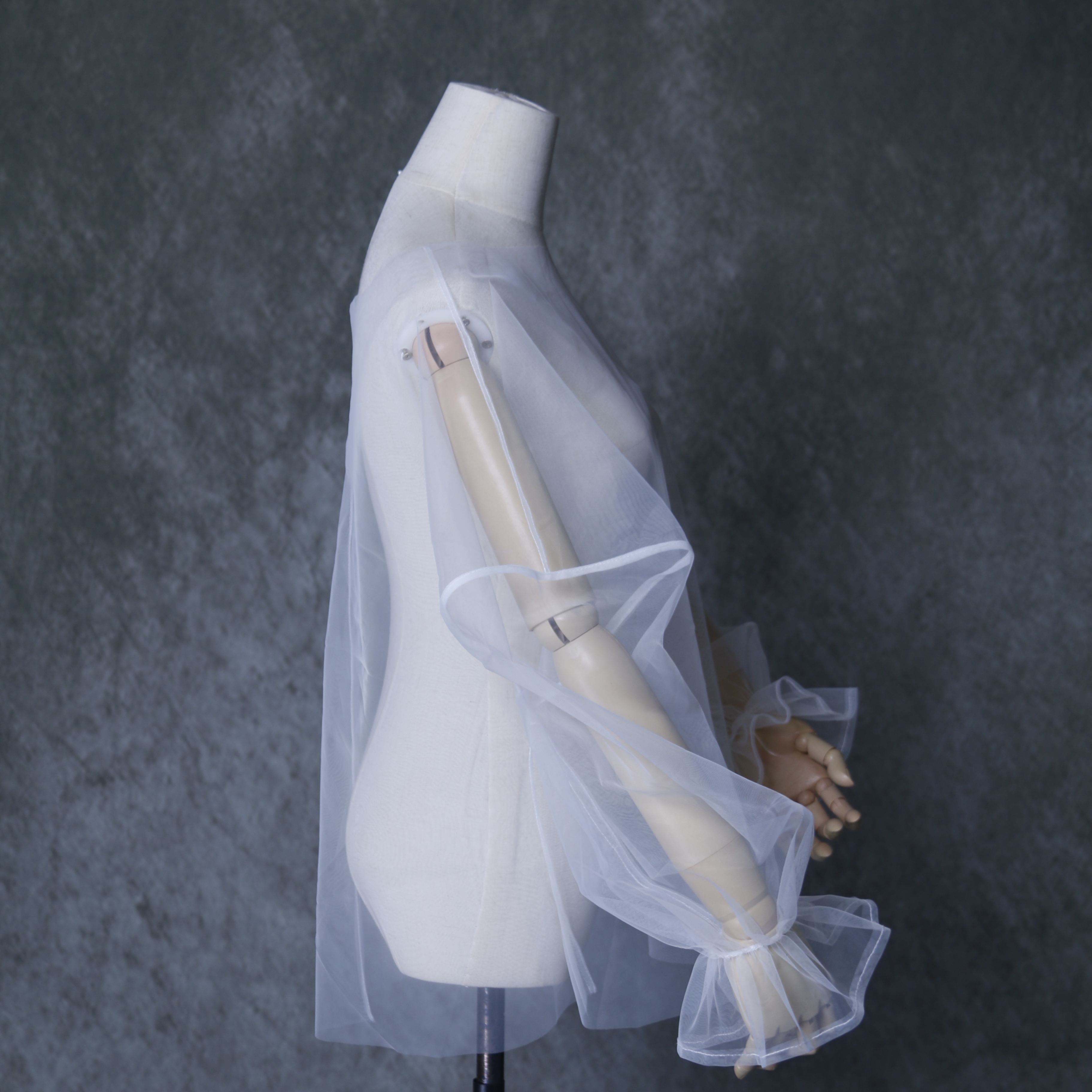 ウェディングドレス専用 ボレロ シースルーボレロ ドロップショルダー パーティー/2次会/花嫁