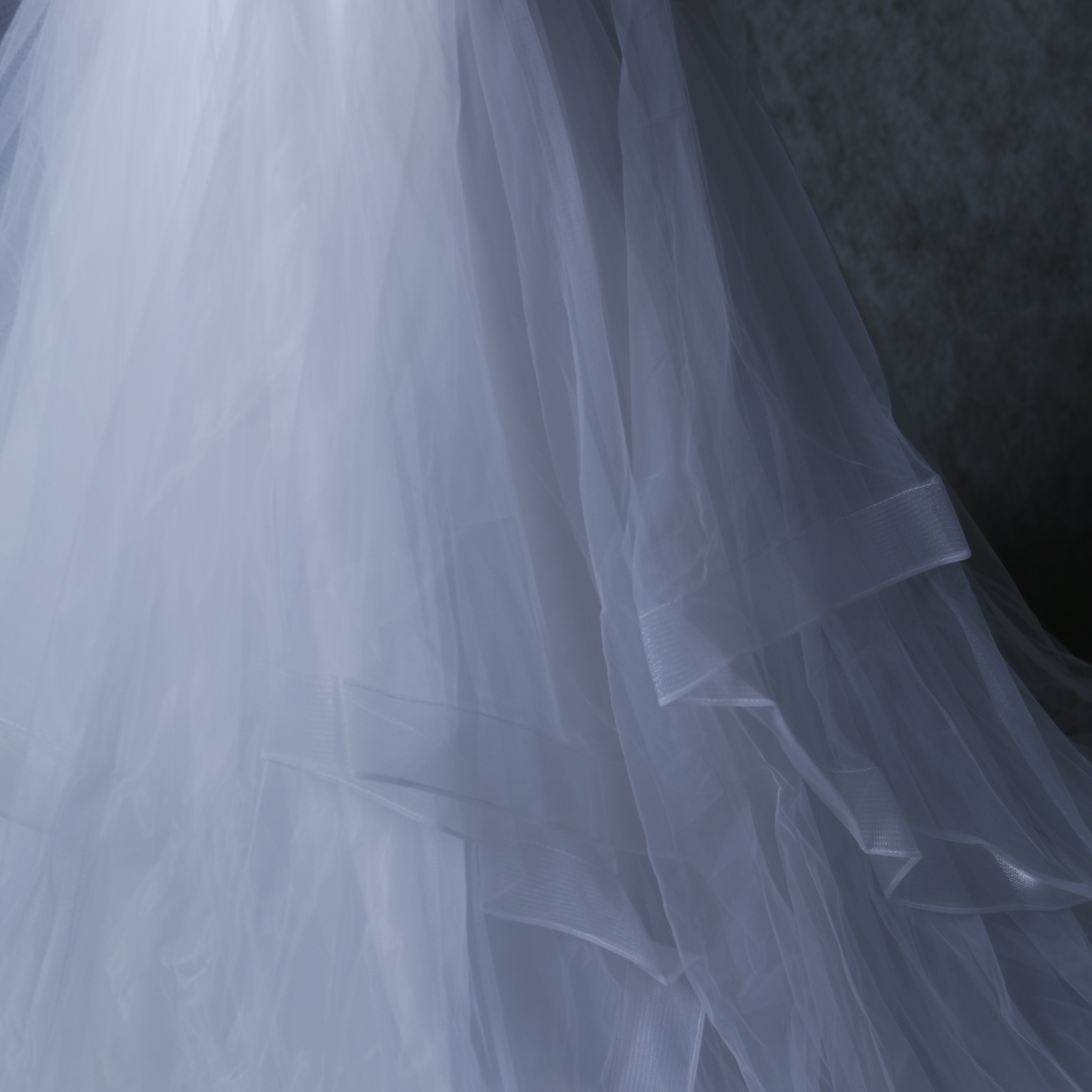 オーバースカート デザイン感 オフホワイト アシメスカート ストレッチ ファスナー ウェディングドレス