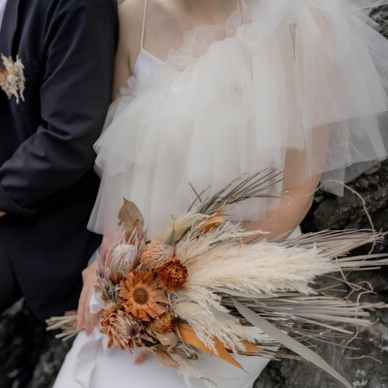 実例写真！トップス ショルダー型 アイボリー ソフトチュール 可愛い 色直し 花嫁 前撮り