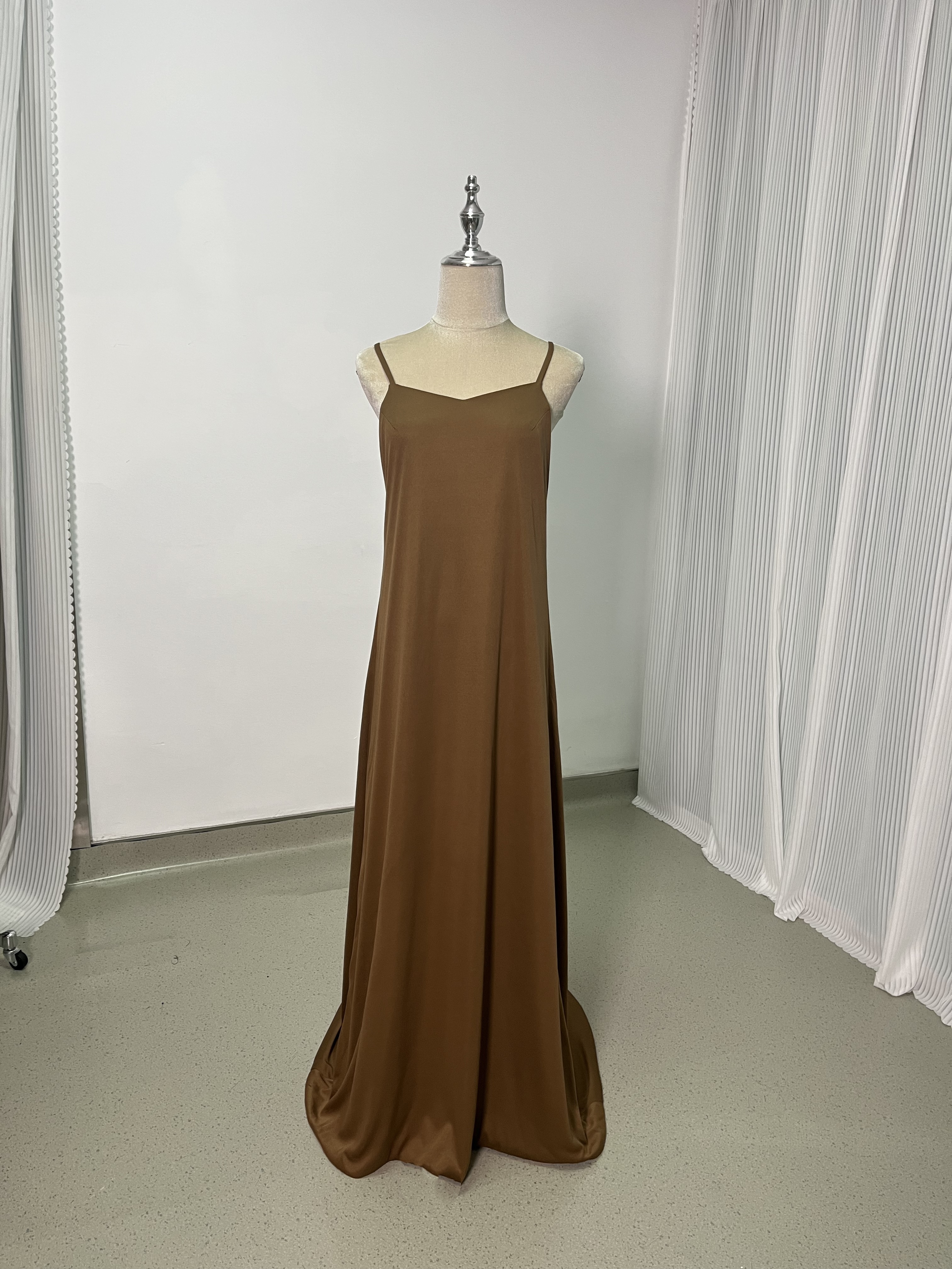 2ways パーティードレス コーヒーの色 キャミソール デザイン感 前撮り 妊婦 2次会