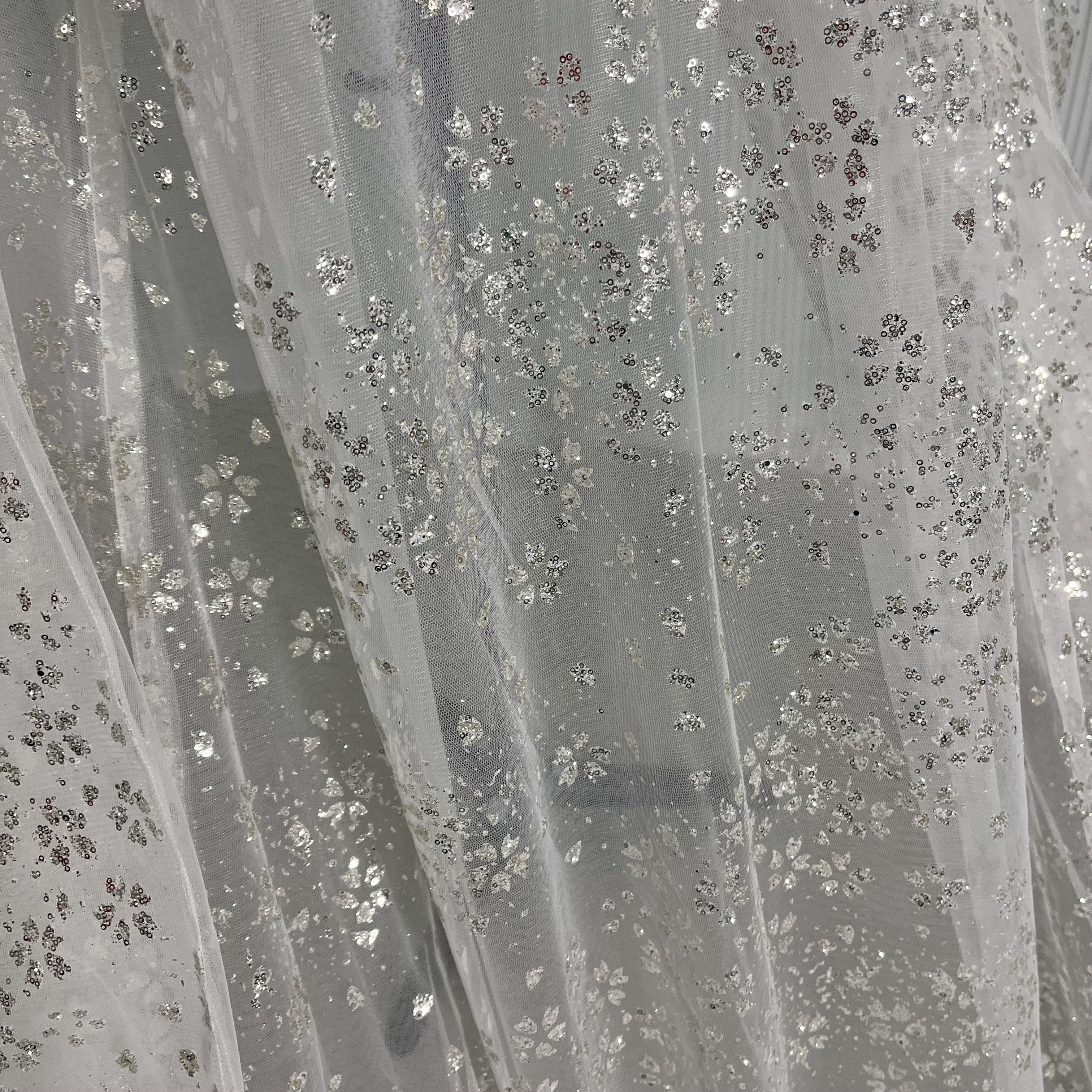 オーバードレス オフホワイト 打掛 着物 レース羽織 ラッフルフリル お色直し キラキラグリッターチュール