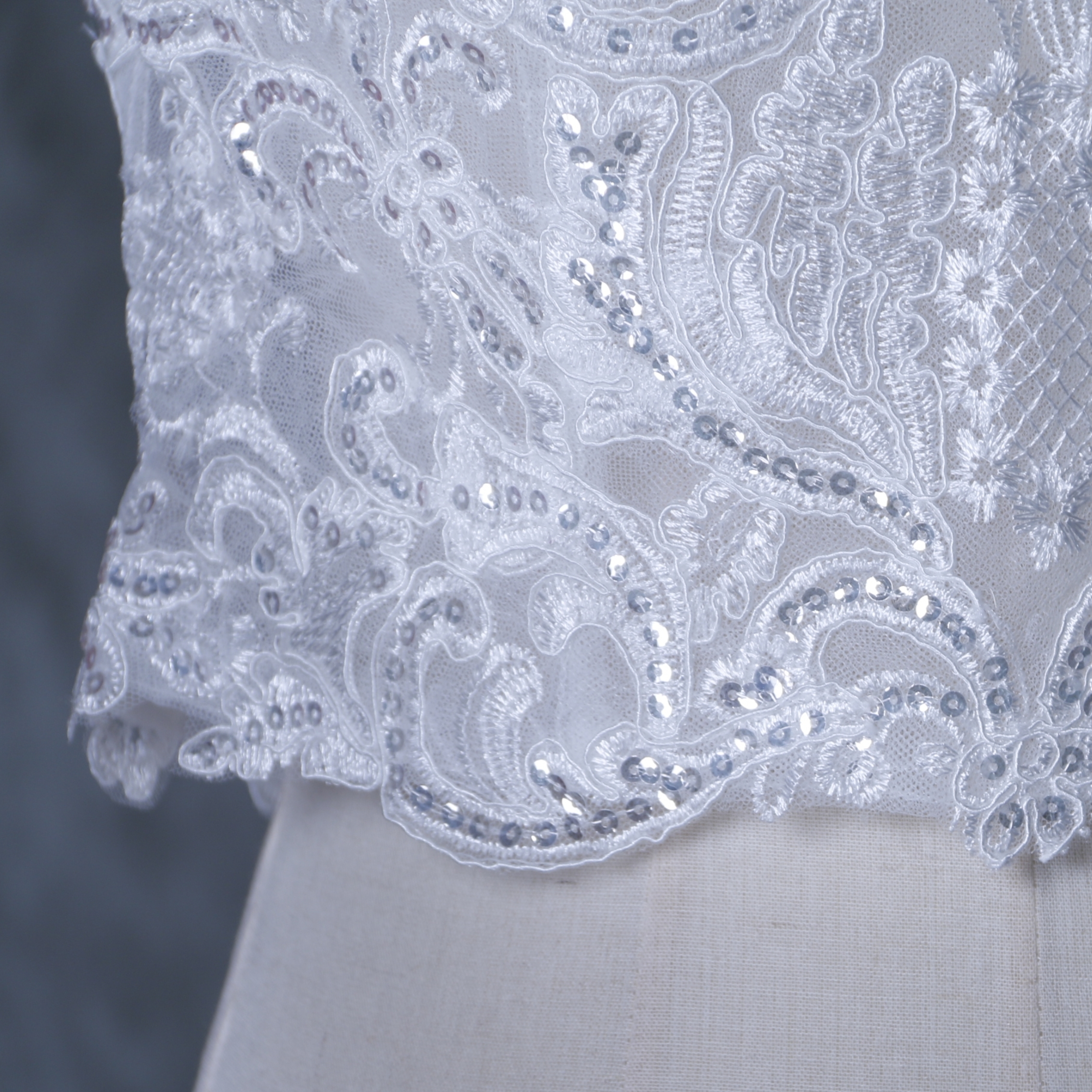 フランス風 ウエディングドレス ボレロ トップス　繊細レース 花嫁/ブライズメイド/結婚式/披露宴