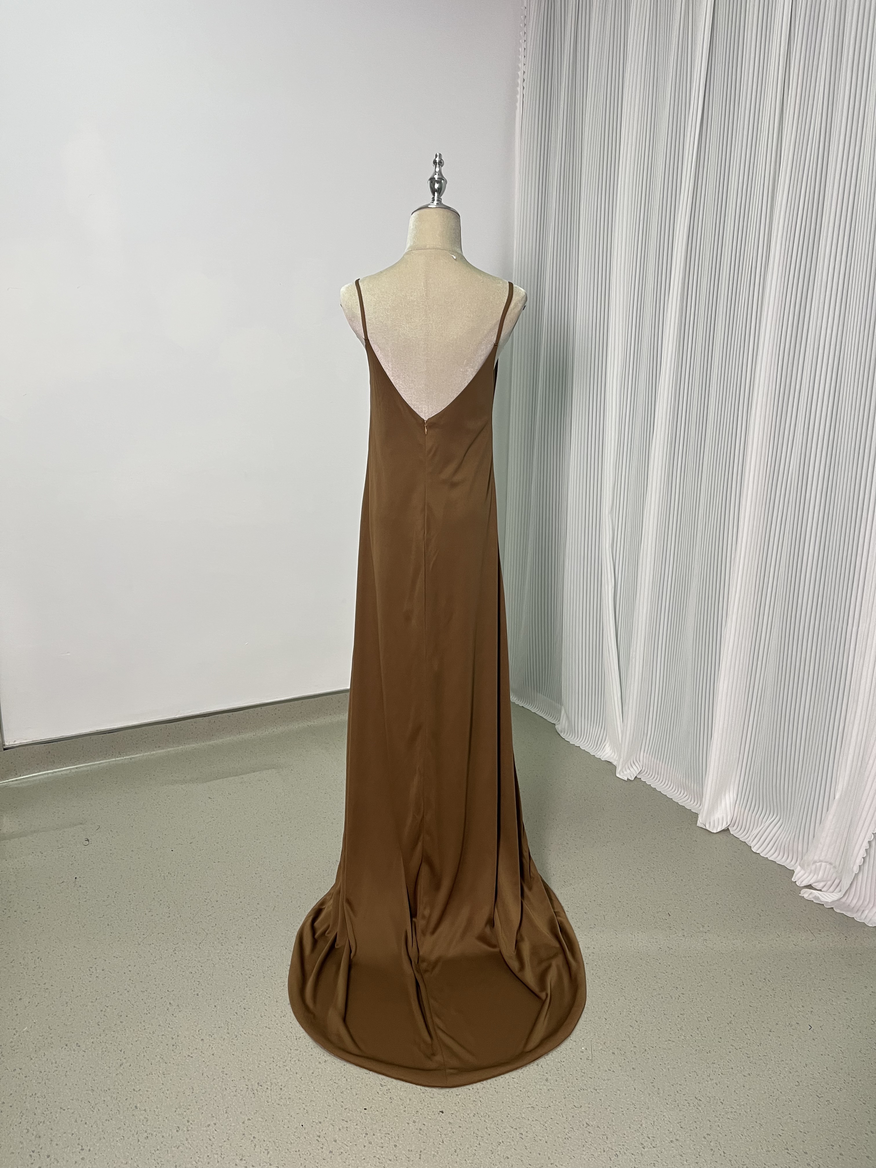 2ways パーティードレス コーヒーの色 キャミソール デザイン感 前撮り 妊婦 2次会