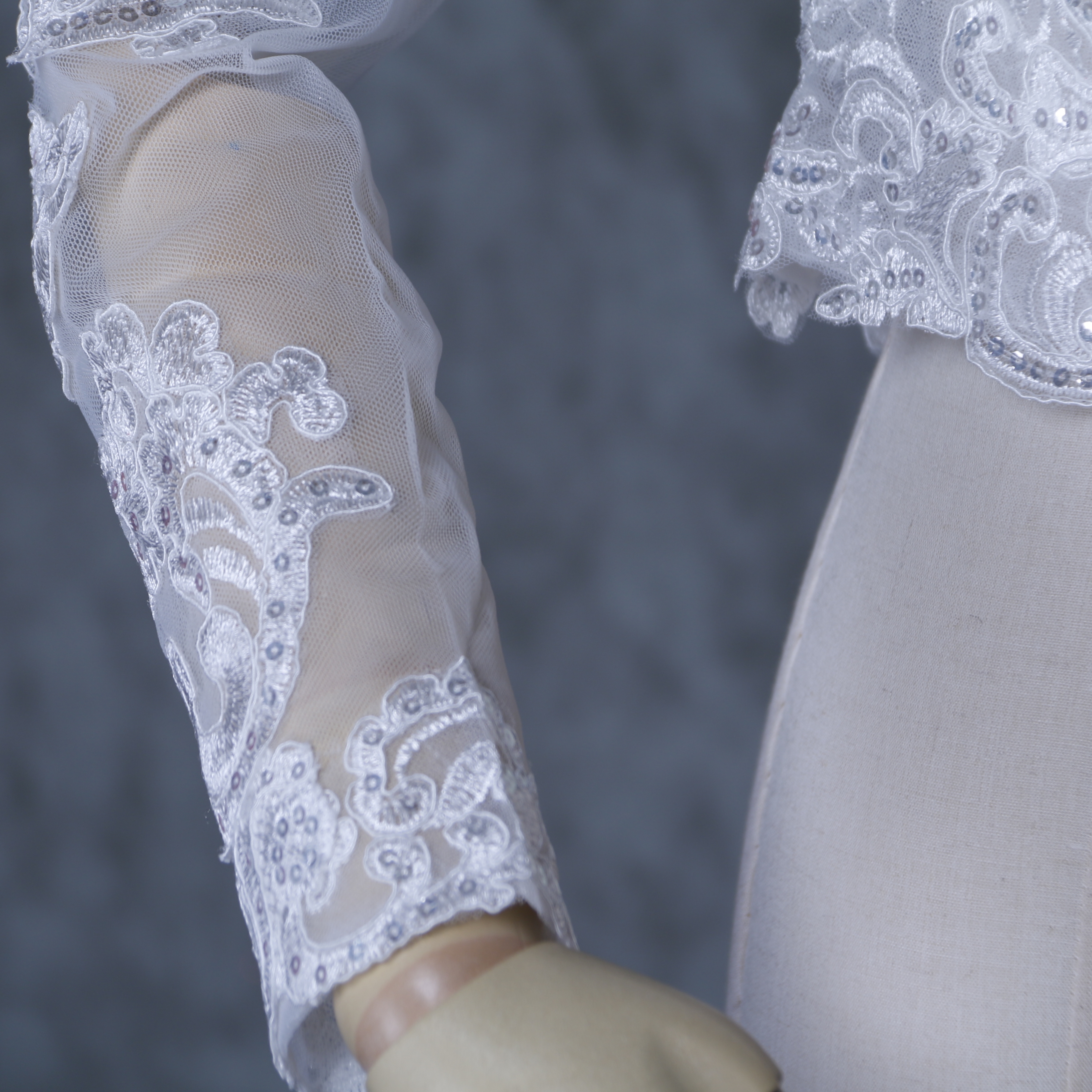 フランス風 ウエディングドレス ボレロ トップス　繊細レース 花嫁/ブライズメイド/結婚式/披露宴