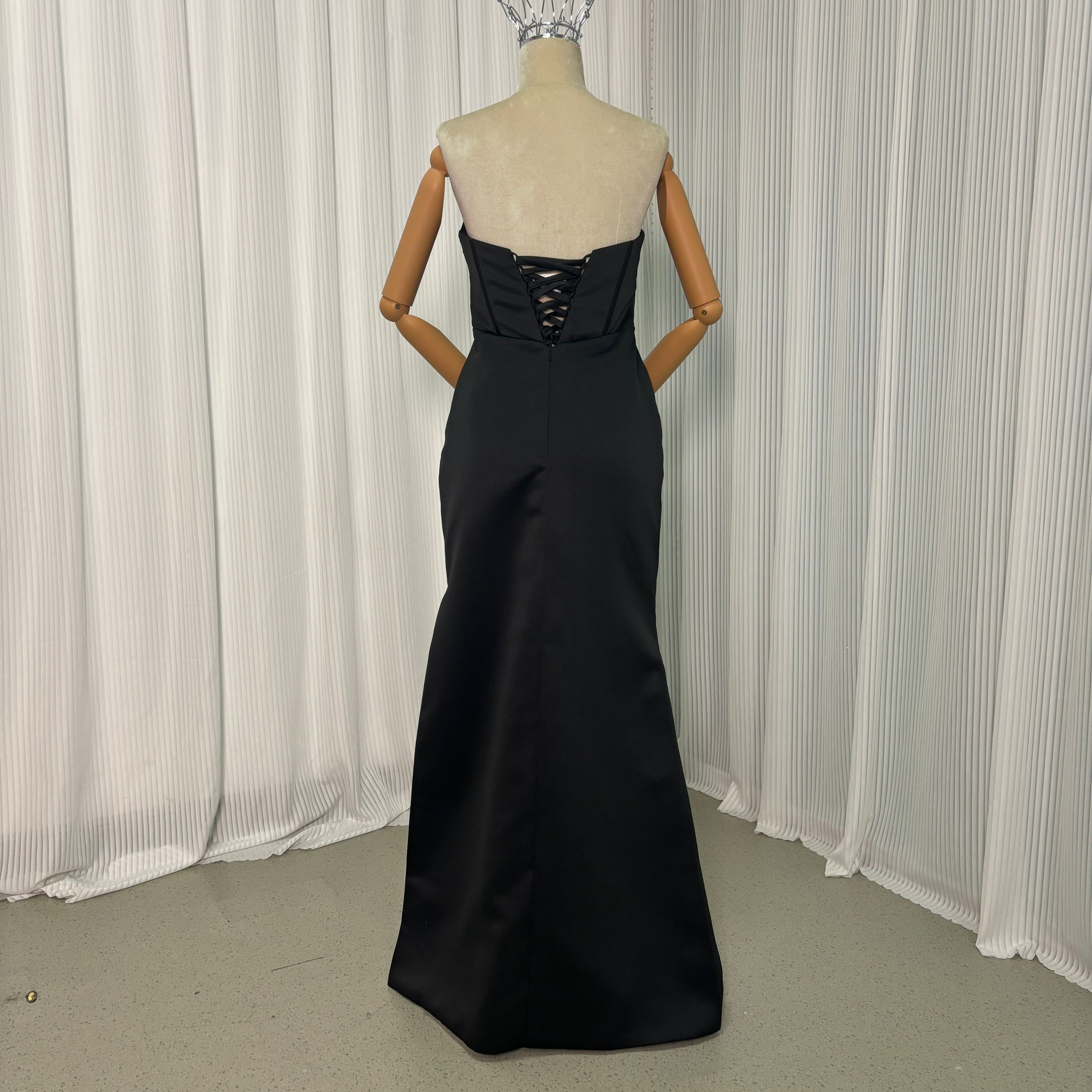   パーティードレス ブラック マーメイドライン ビスチェタイプ スリット ロング 前撮り 二次会