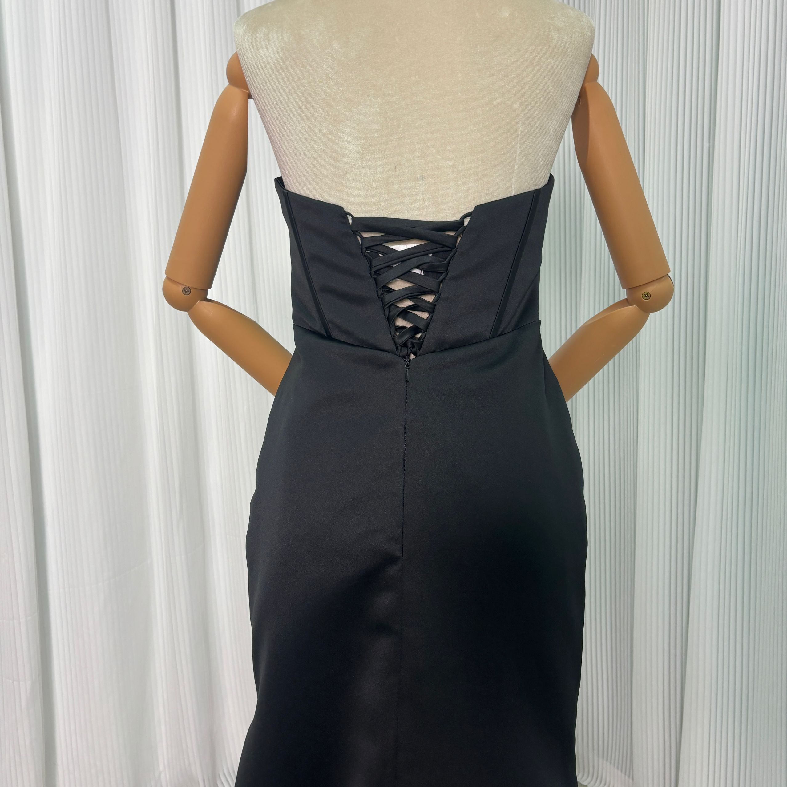   パーティードレス ブラック マーメイドライン ビスチェタイプ スリット ロング 前撮り 二次会