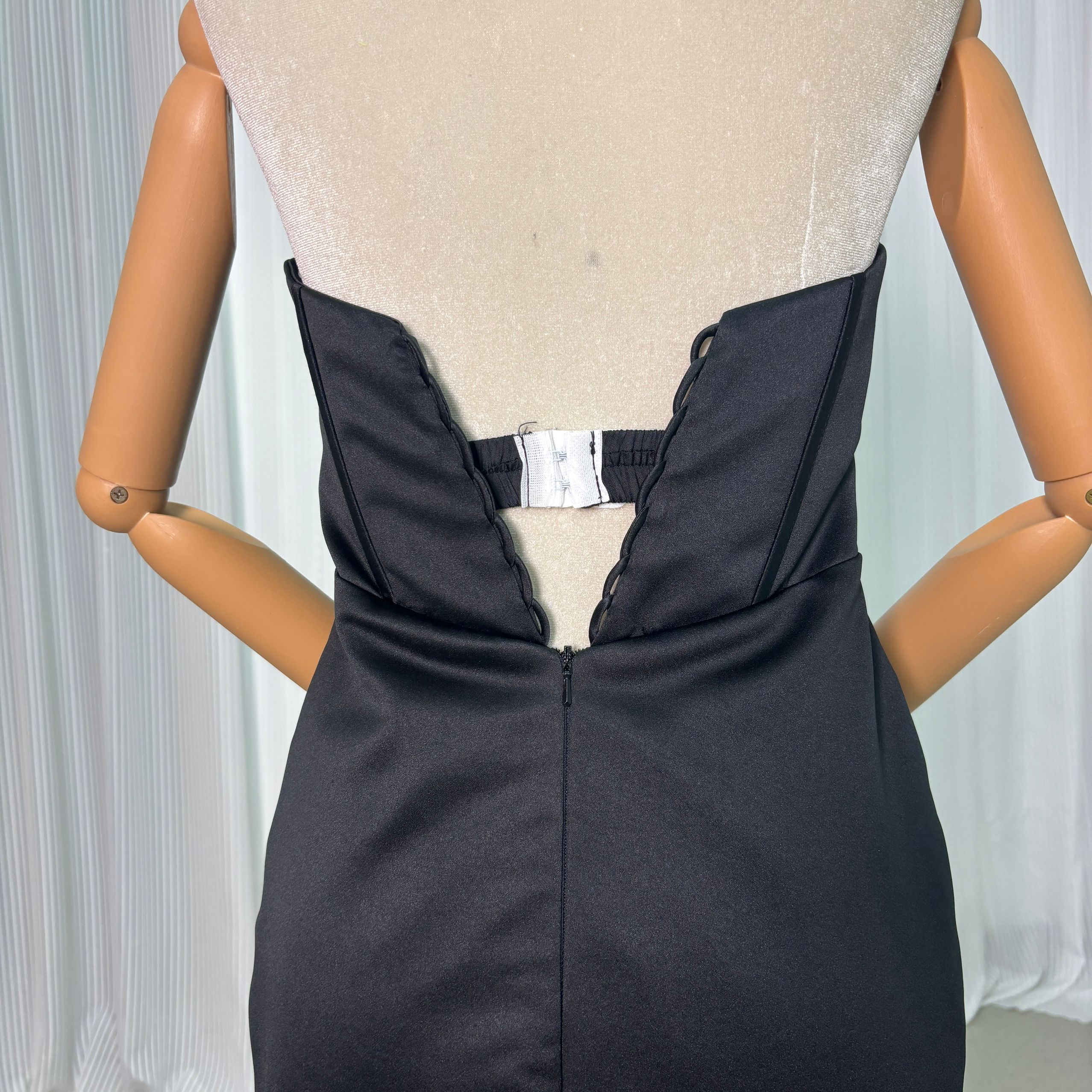   パーティードレス ブラック マーメイドライン ビスチェタイプ スリット ロング 前撮り 二次会