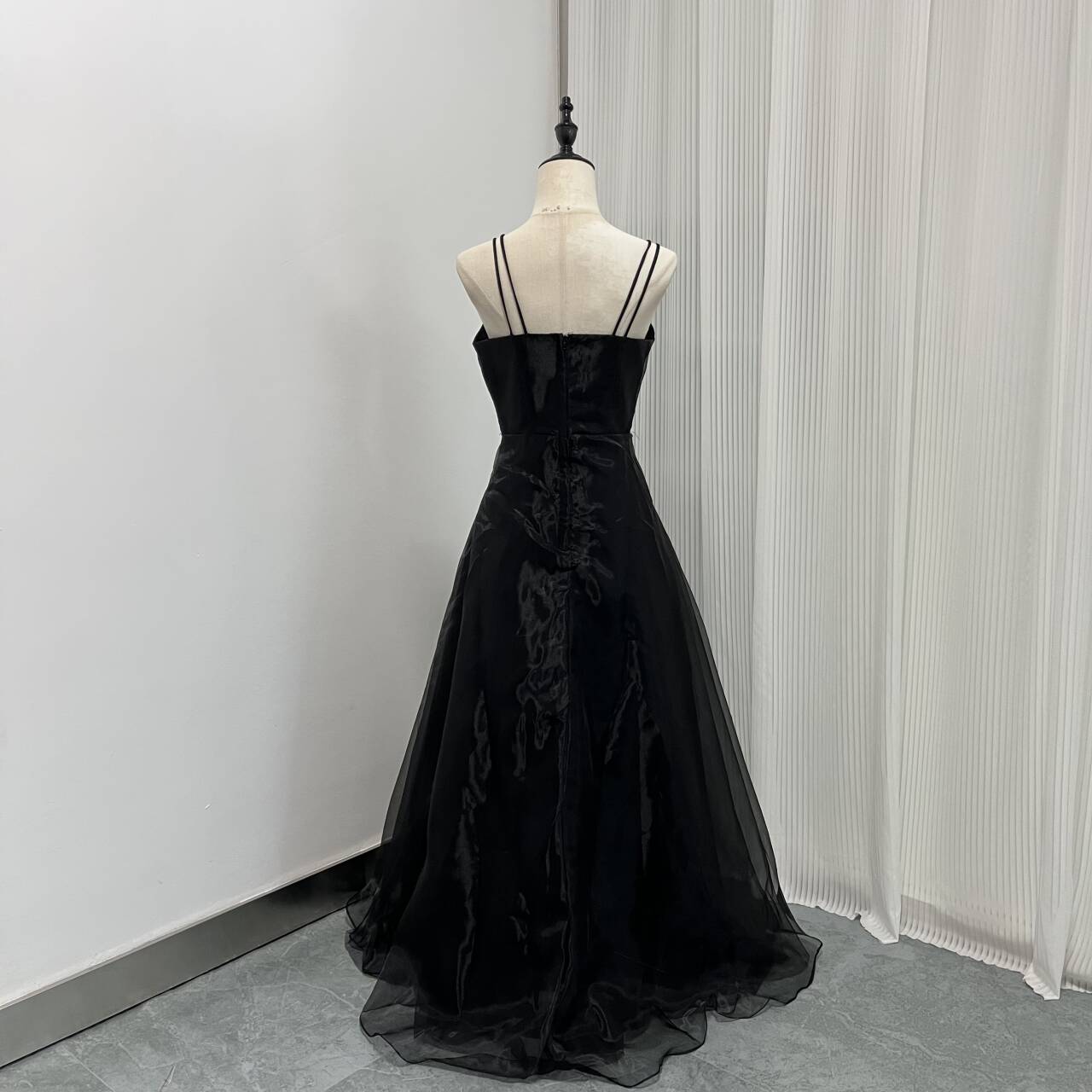 パーティードレス キャミソール ブラック チュールスカート 2次会 前撮り