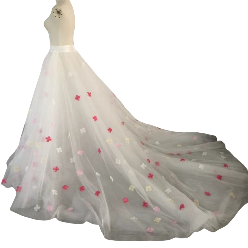 ウエディングドレス オーバースカート ピンク系　多色あり　組み合わせ自由 オーダー可能