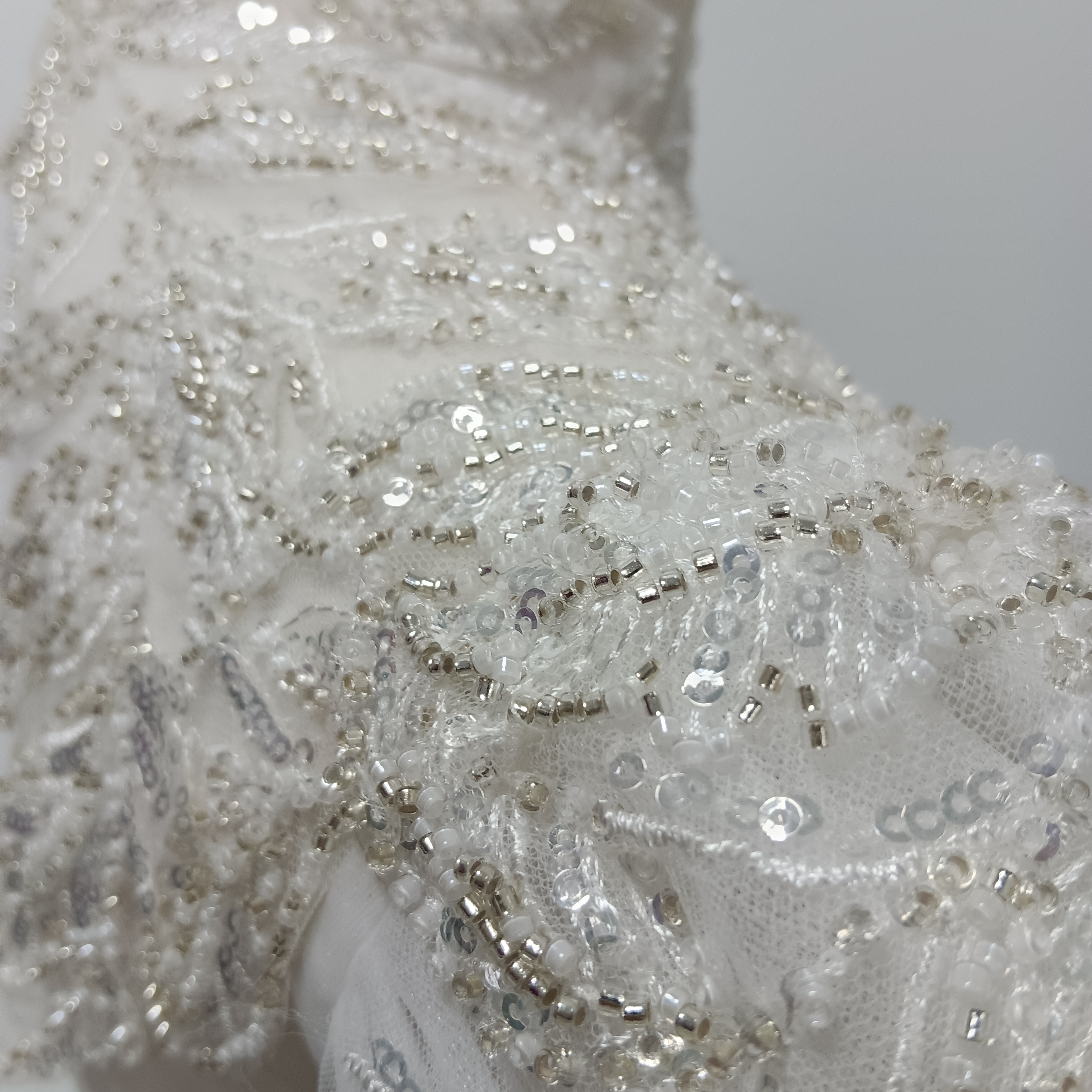 ボレロ キラキラスパンコール 短袖 背中見せ 可愛い 花嫁/ウェディングドレス