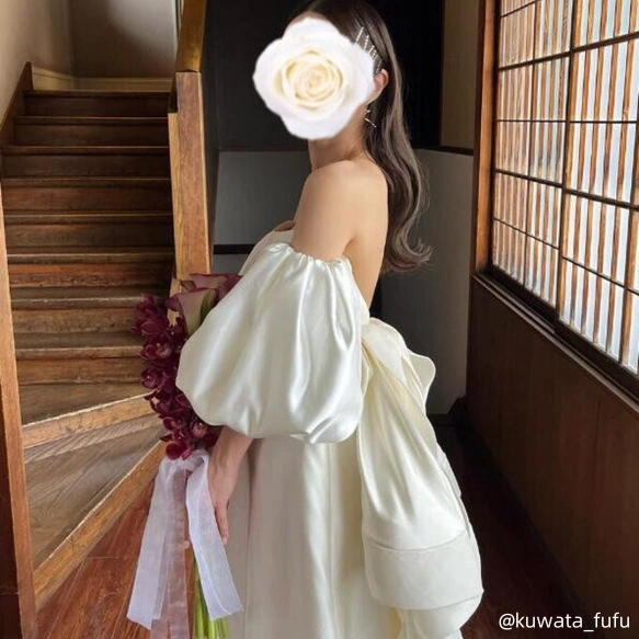 送料無料!実例写真!高級サテン ウエディングドレスアレンジ用 送料無料!実例写真!高級サテン ウエディングドレスアレンジ用