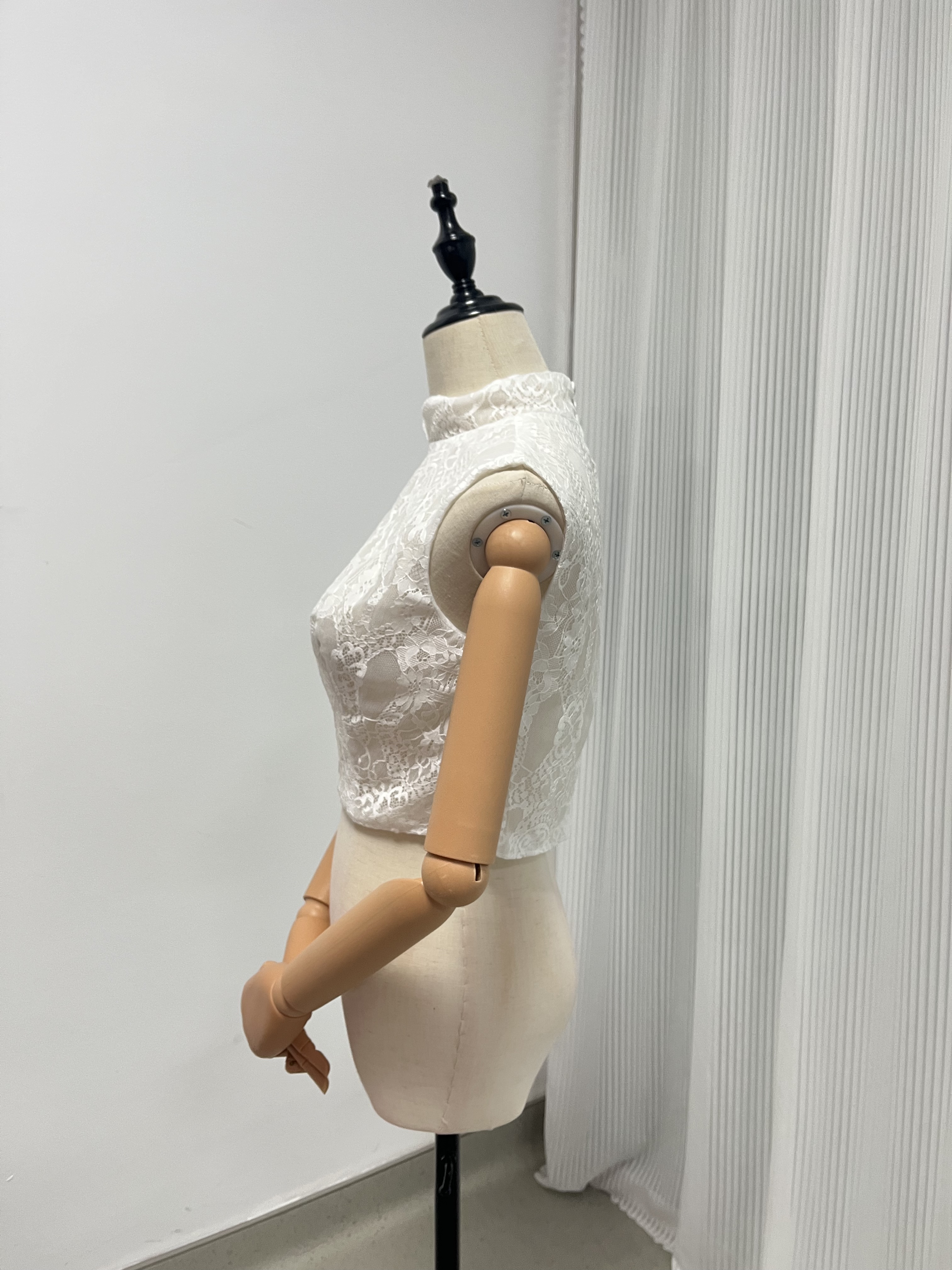 レースボレロ ハイネック 背中見せ ノースリーブ 可愛い 結婚式/挙式