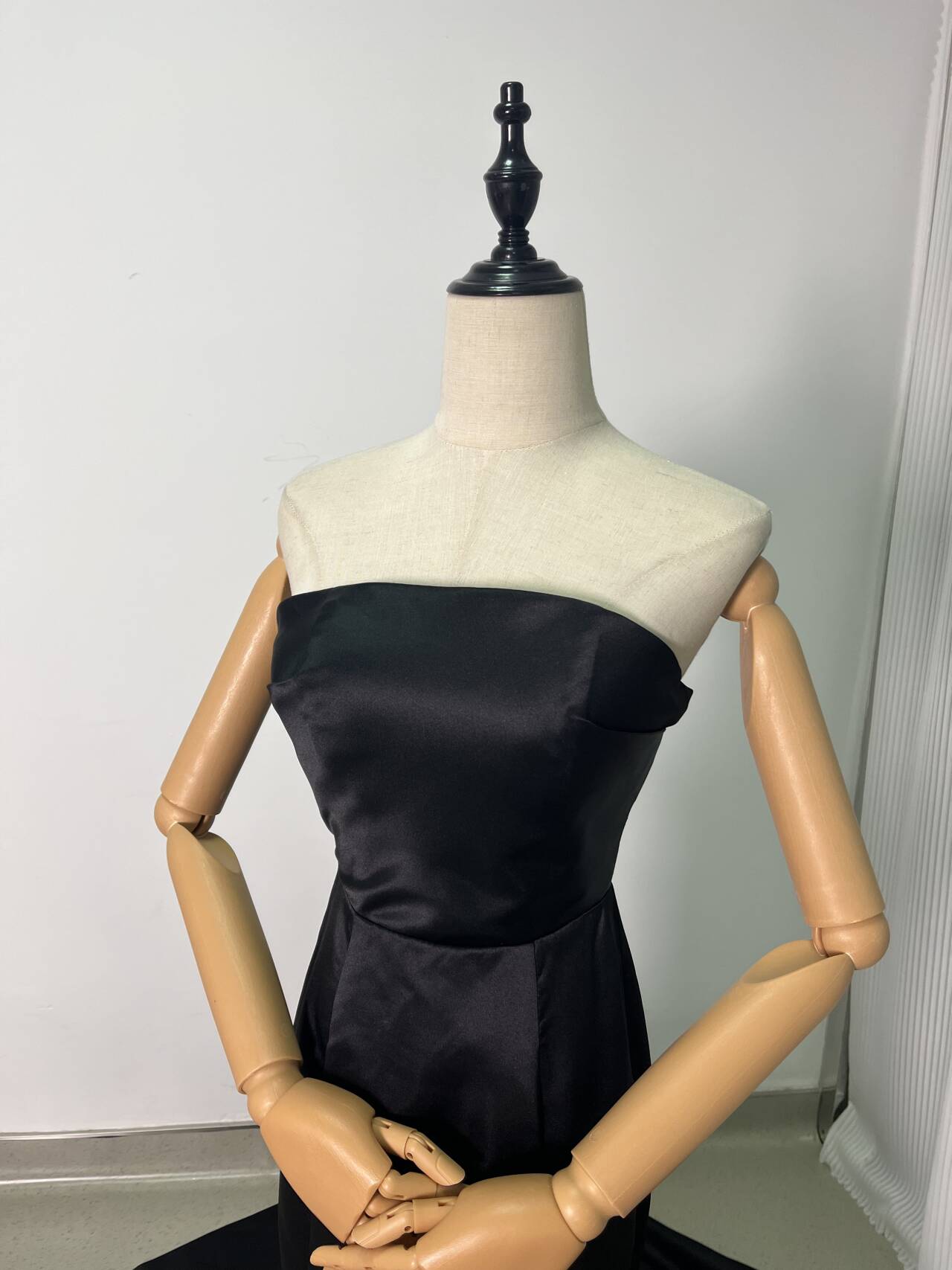 エレガント ブラック パーティードレス マーメイドライン ベアトップ ファスナー 演奏会/音楽会