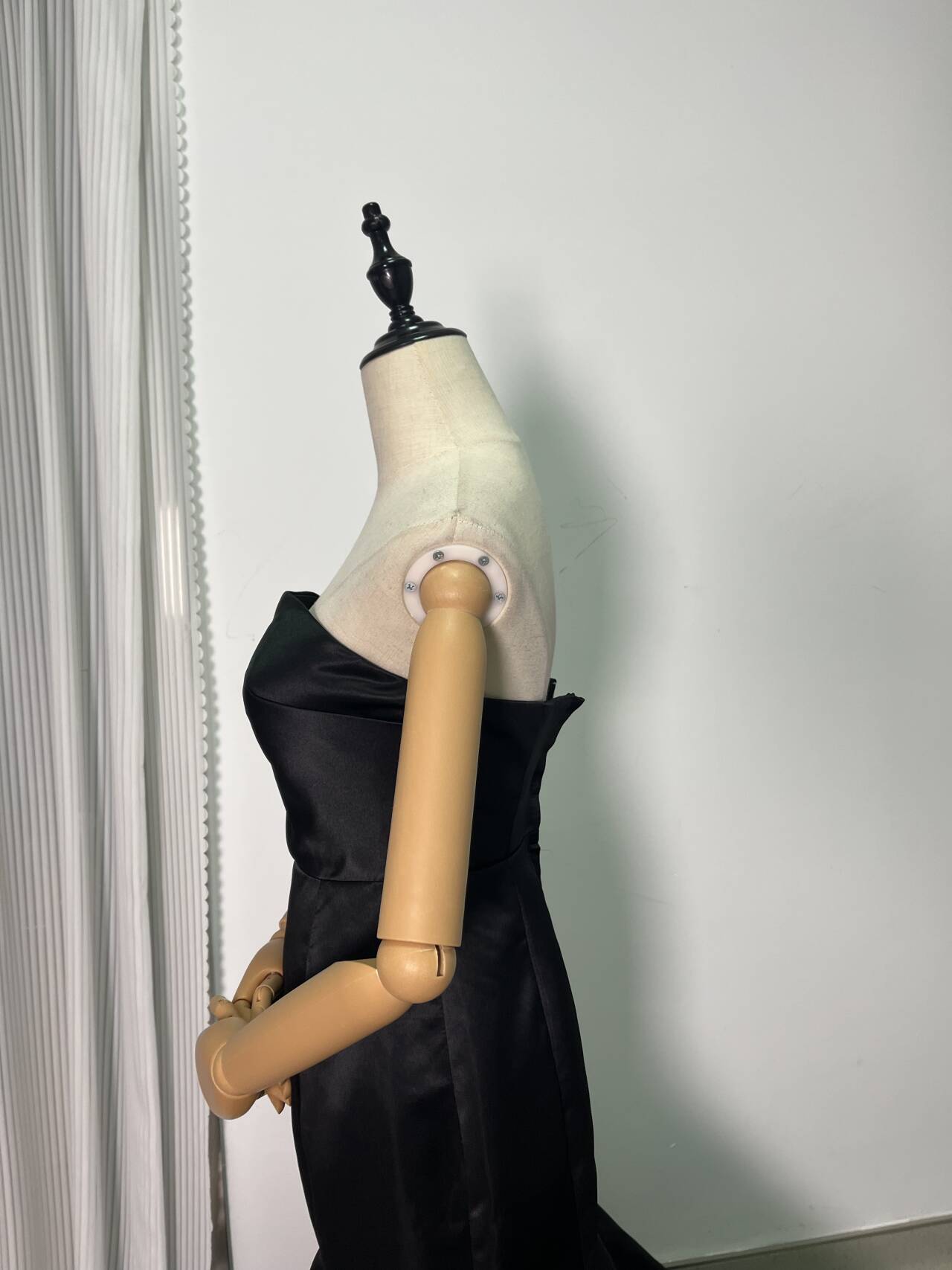 エレガント ブラック パーティードレス マーメイドライン ベアトップ ファスナー 演奏会/音楽会