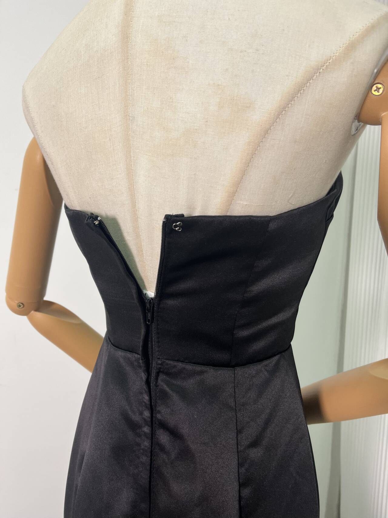 エレガント ブラック パーティードレス マーメイドライン ベアトップ ファスナー 演奏会/音楽会