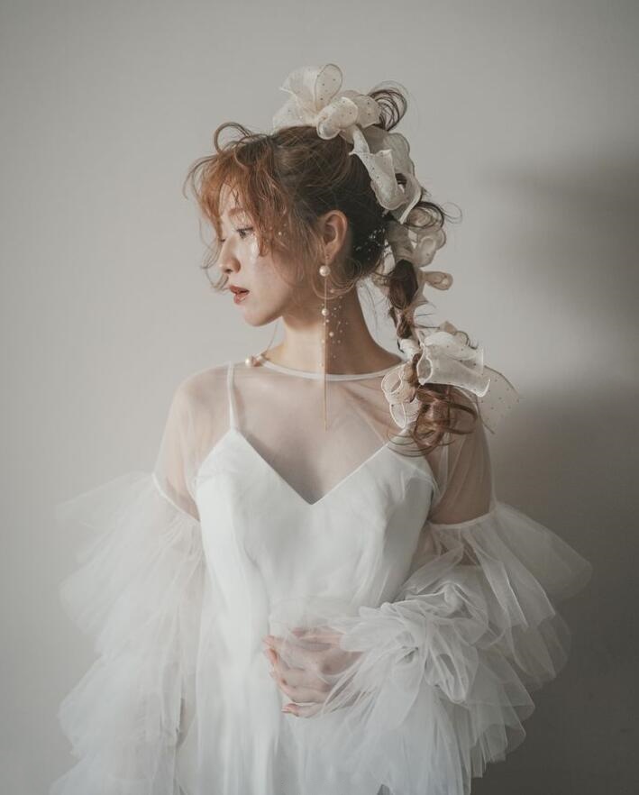marge tokyo チュール，チュールトップス，結婚式ドレス MARGE TOKYO」マージトップス tulle embroidery lace pullover