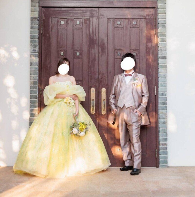 実例写真！イエロー取り外し袖 ソフトチュール ショルダーの付け袖 パフスリーブ オーダー可能