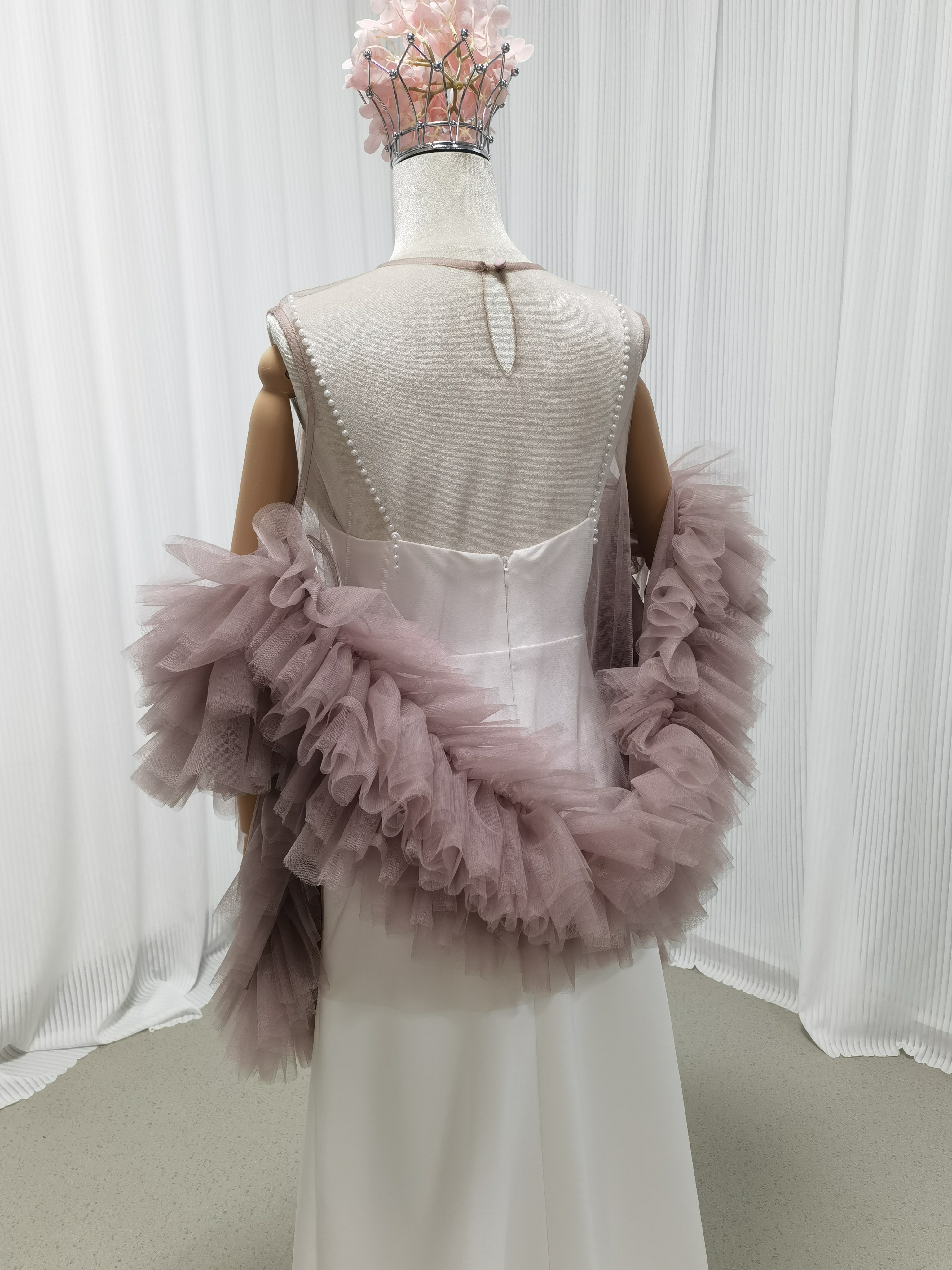 パーティードレス+トップス ツーピース ピンクソフィア キャミソール バックレス デザイン感 前撮り