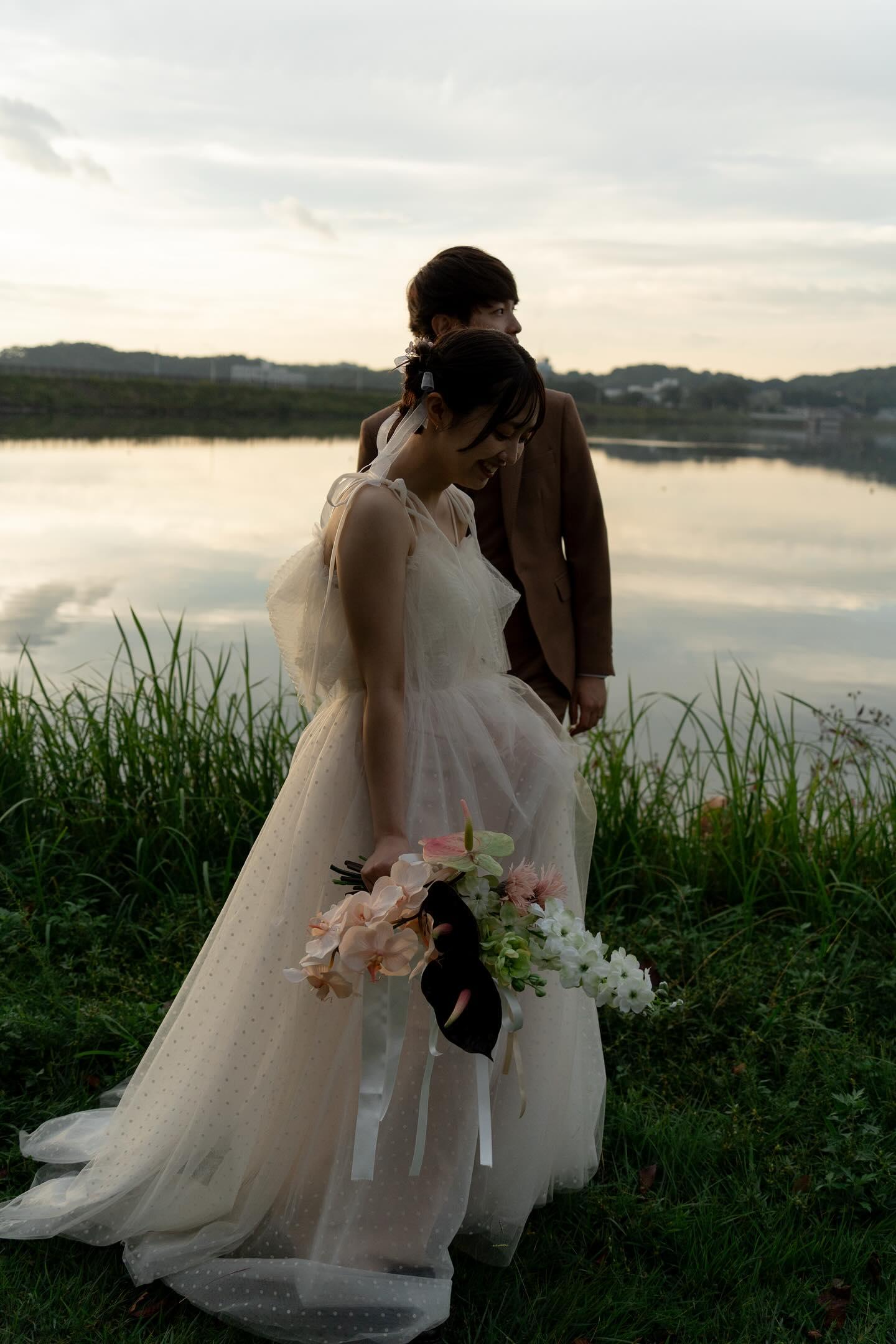 実例写真！ウエディングドレス キャミソール 編み上げ プリーツドレス 前撮り