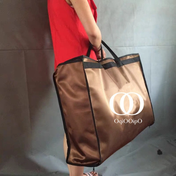 追加専用　ドレスの持ち運びに便利なドレスバッグ ドレスカバー 衣類カバー　ワインレッド/シルバー白/茶