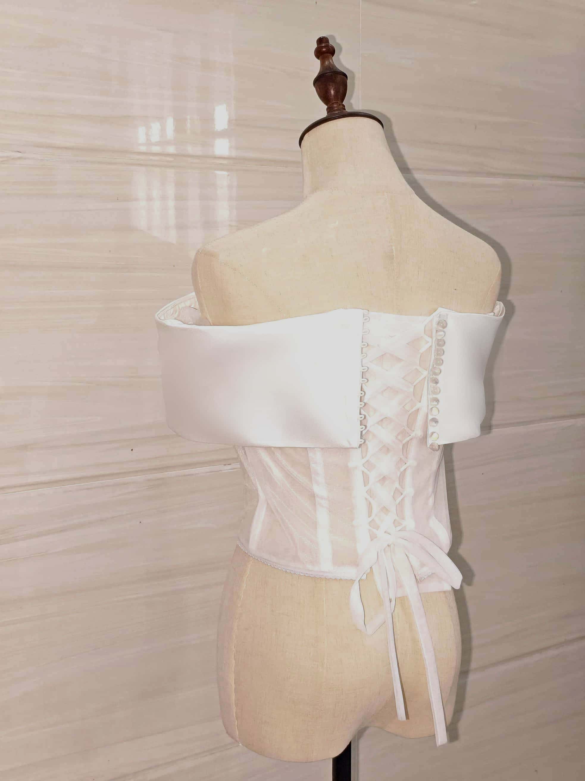 オフショルダー単体 ドレスをアレンジできるドレスインナーブラウス オフホワイト