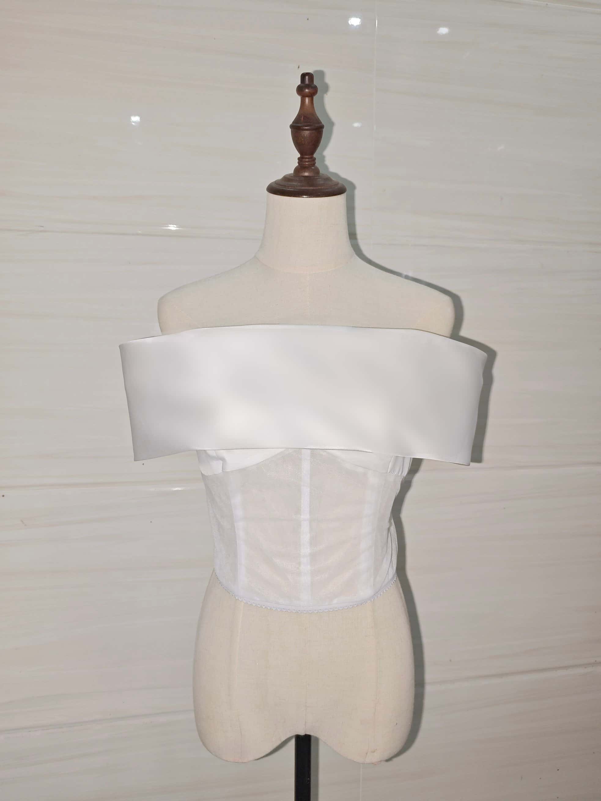 オフショルダー単体 ドレスをアレンジできるドレスインナーブラウス オフホワイト