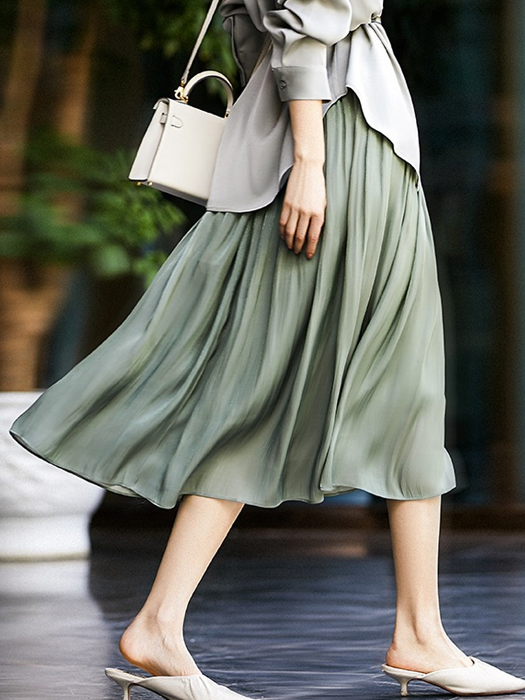 時尚飄逸美人絲線牛奶珠光裙