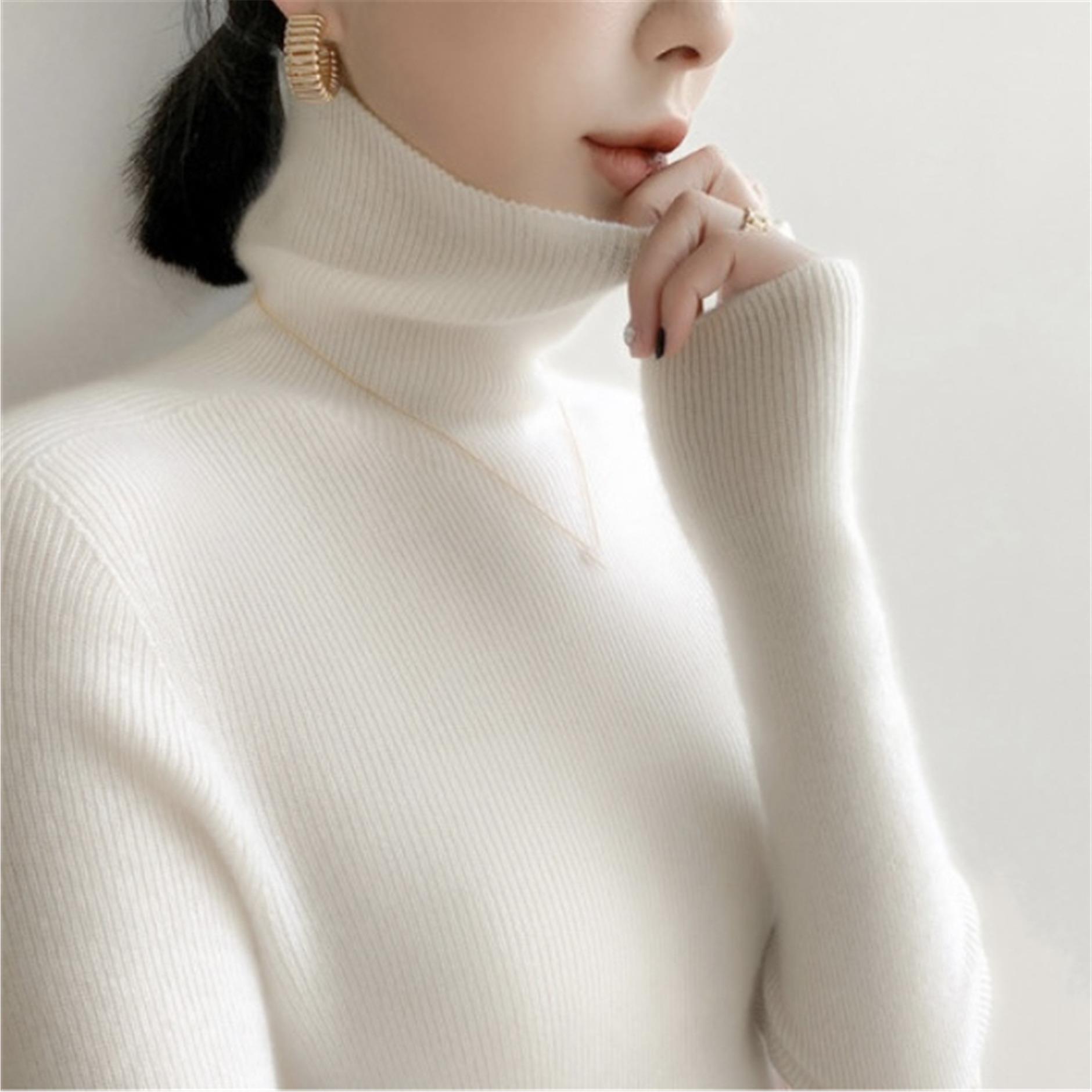 小眾氣質堆堆領針織衫高級感內搭上衣