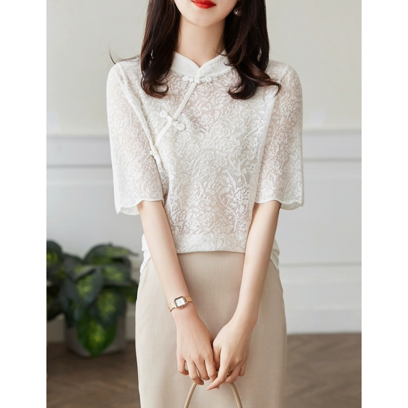 立體提花改良旗袍上衣