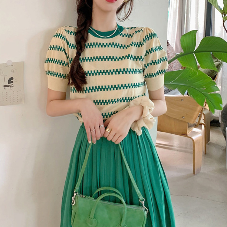 小清新甜美減齡休閒短袖+半身裙